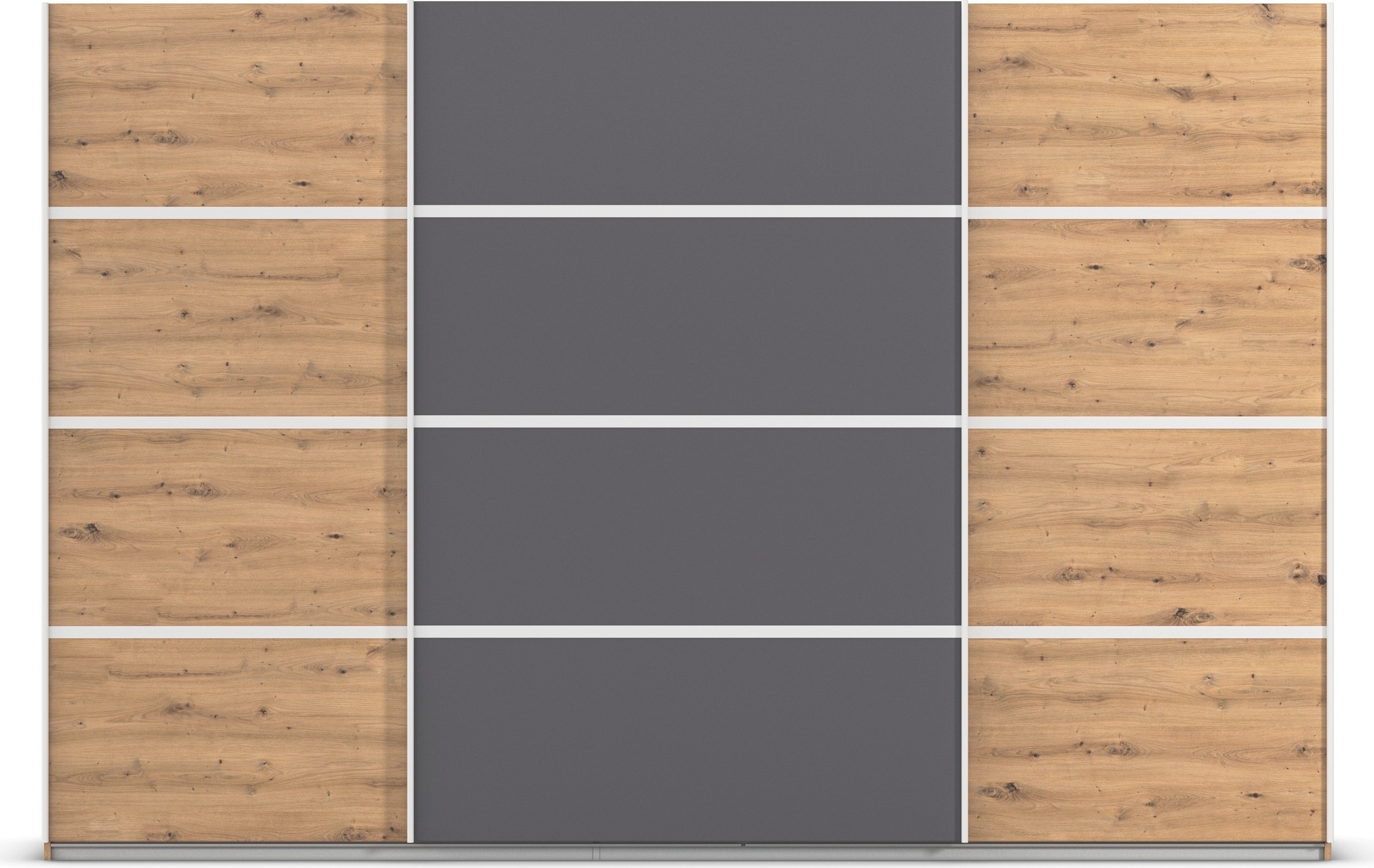 rauch Kleiderschrank »Schwebetürenschrank OTTO´s Choice Garderobe Schrank TOP ANGEBOT Avola«, (in 3 verschiedenen Ausstattungen BASIC/CLASSIC/PREMIUM), mit eleganten Zierleisten in Chrom, Schwarz oder Weiß MADE IN GERMANY