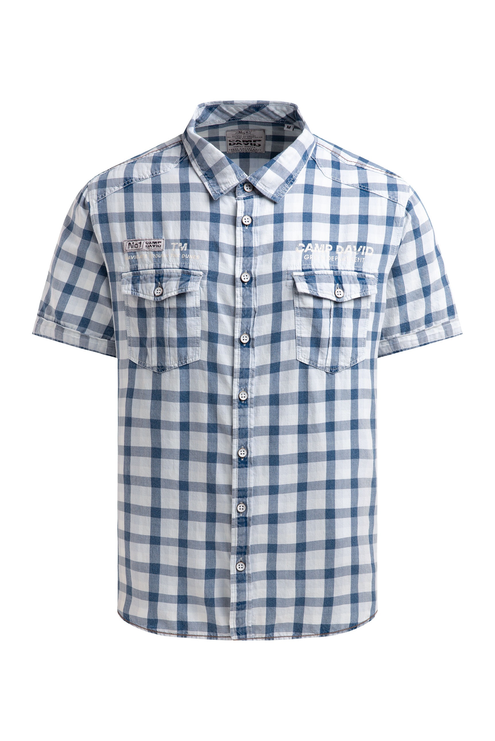 CAMP DAVID Kurzarmhemd aus Baumwolle