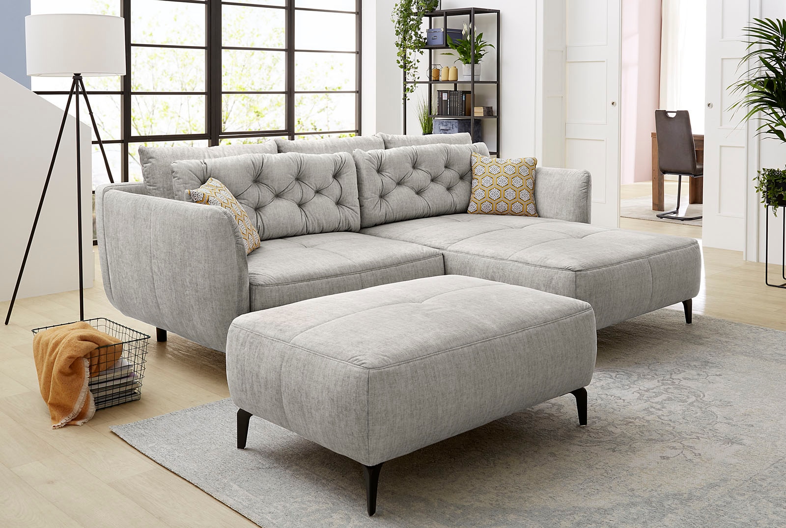 Jockenhöfer Gruppe Hocker »Salo« im Retrolook mit Wellenunterfederung und frei im Raum stellbar