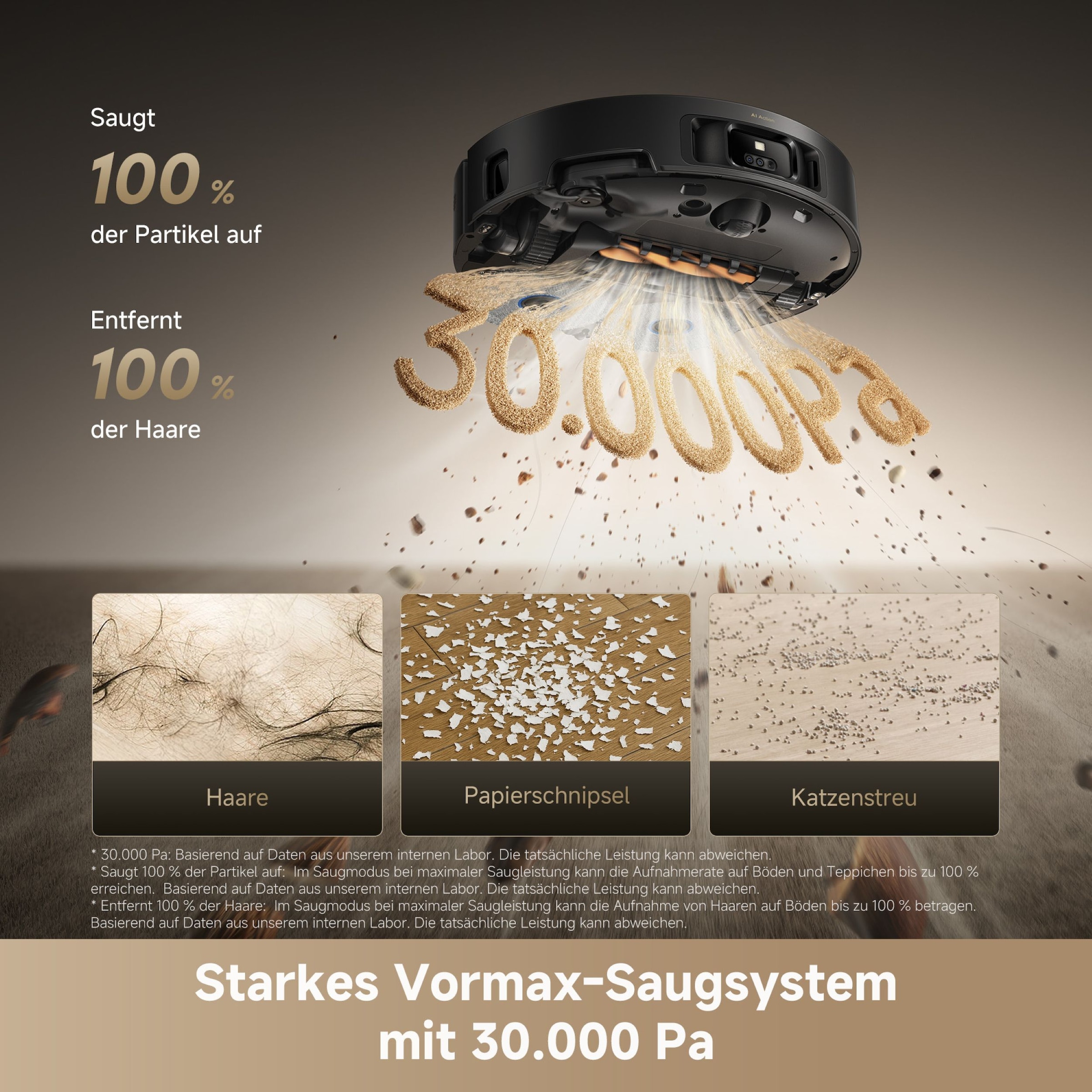 Dreame Saugroboter »mit Wischfunktion Matrix 10 Ultra« Mop-Wechsel, drei Reinigungsmittel, überwindet Hindernisse, 30.000 Pa