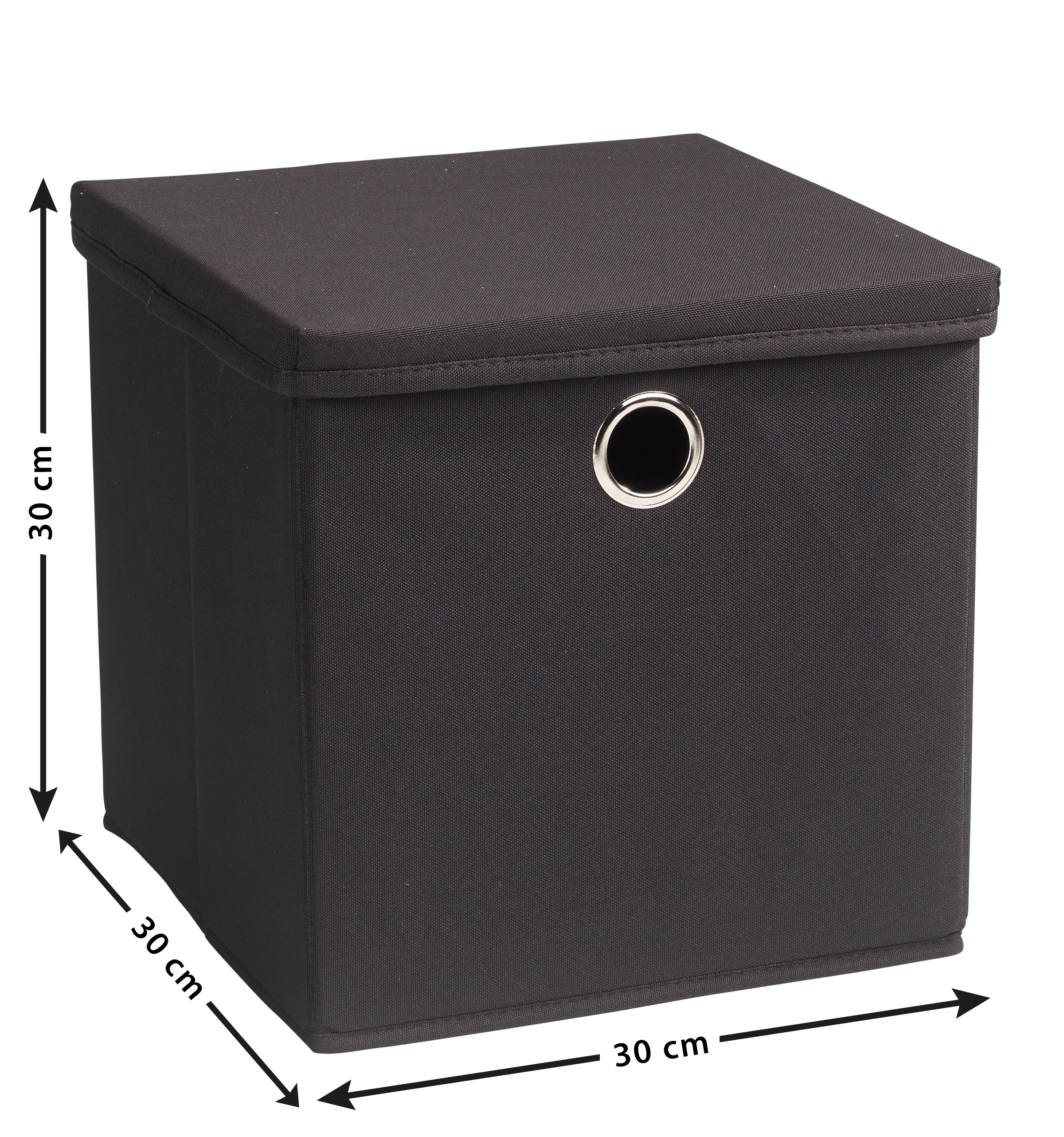 ECHTWERK Aufbewahrungsbox »Aufbewahrungskiste mit Deckel und Metallöse«, (1 St.), Faltbar/Klappbar/Praktisch