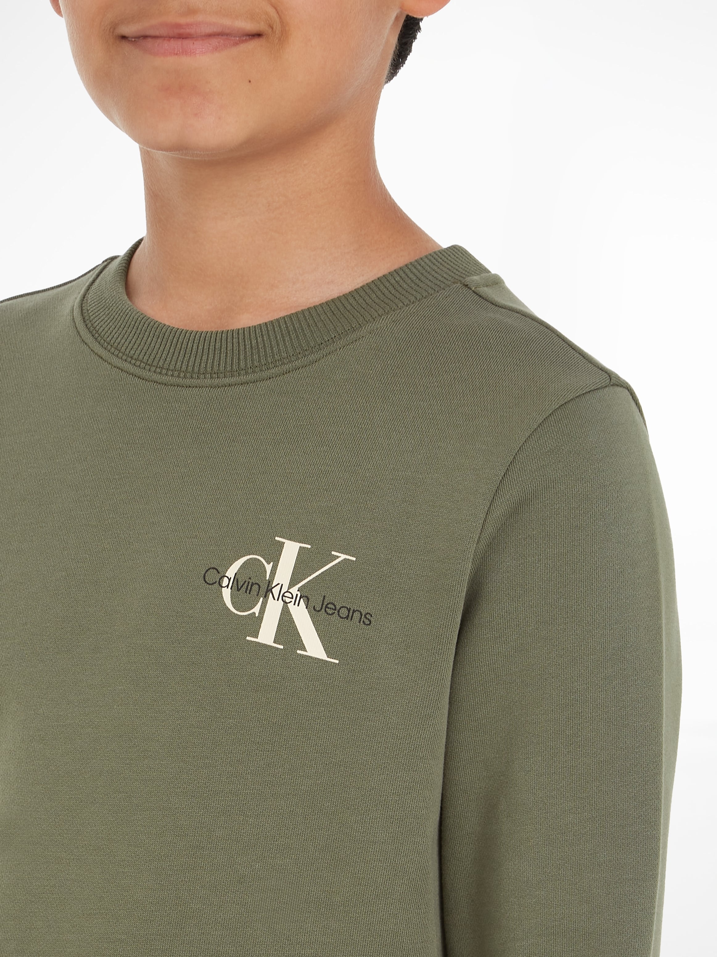 Calvin Klein Jeans Sweatshirt »MONOGRAM SWEATSHIRT«, CN | BAUR mit Logodruck