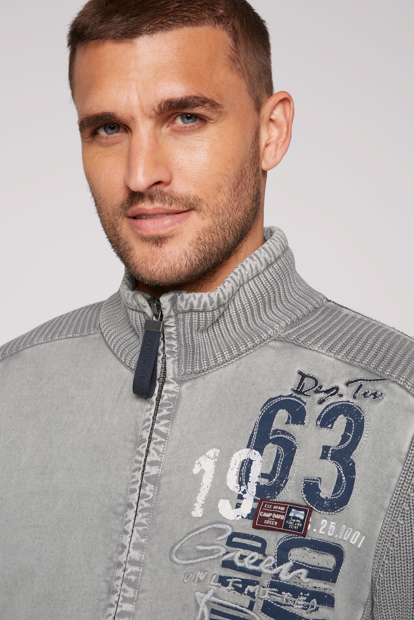 CAMP DAVID Strickjacke, aus Baumwolle