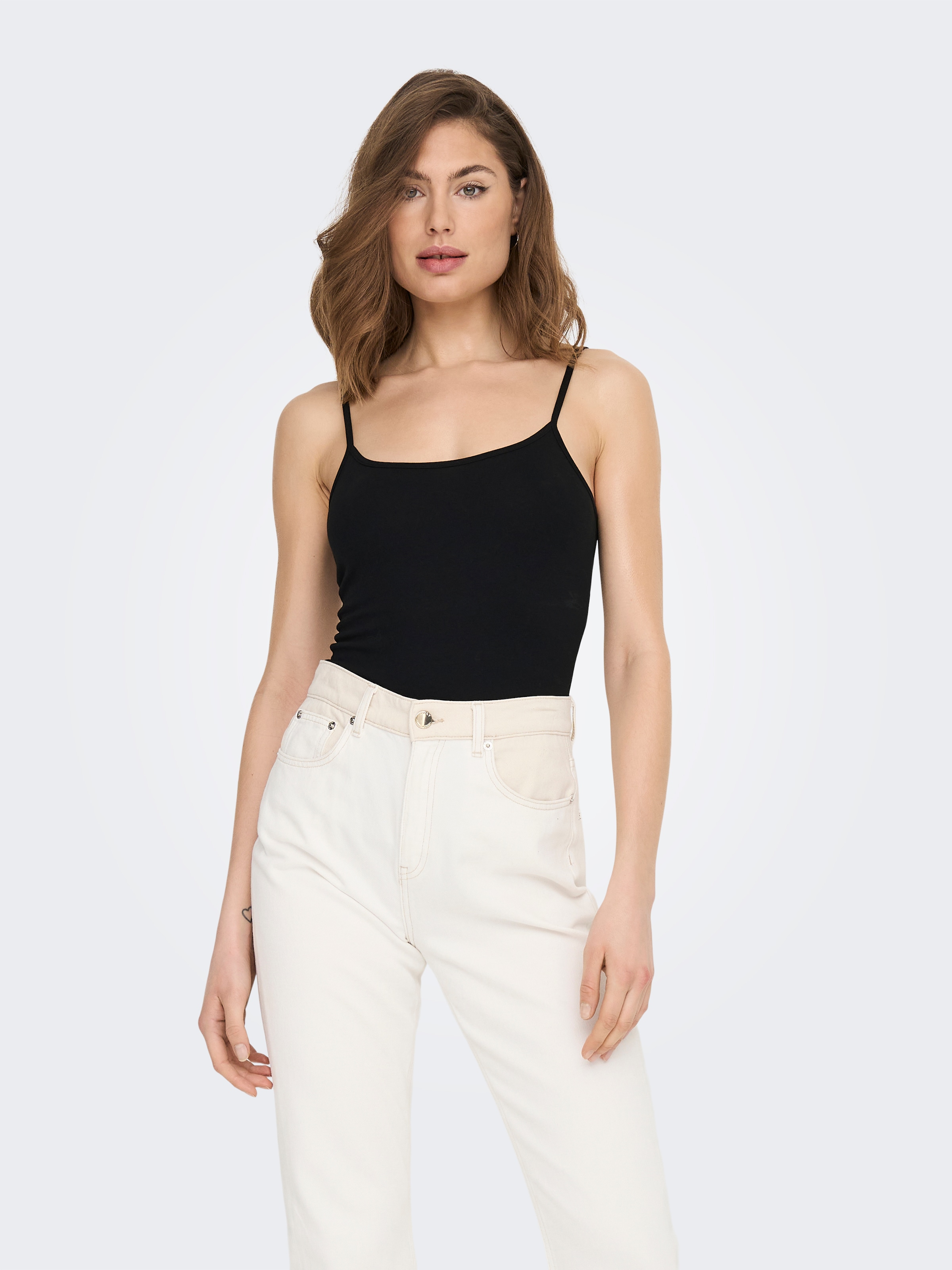JDY Tanktop »JDYAVA SINGLET JRS NOOS« Baumwollmischung, regular fit
