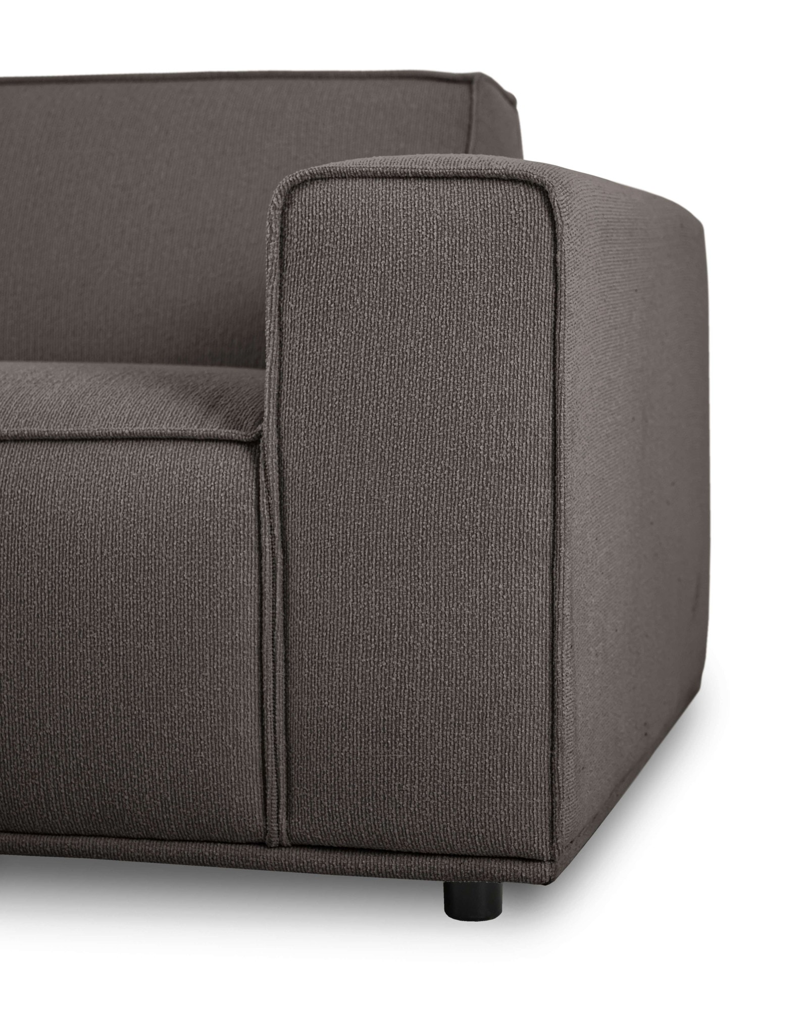 Home affaire Ecksofa »Avelin, 228 cm, L-Form, Chenille, Struktur-Boucle«, mit Wellenunterfederung, Kedernaht, bodentief, Skandi-Design