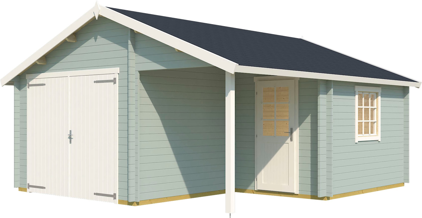 LASITA MAJA Garage »Nevis«, (Set, + Eingang), Holztor per Rechnung Garage zusätzliche | Mit BAUR