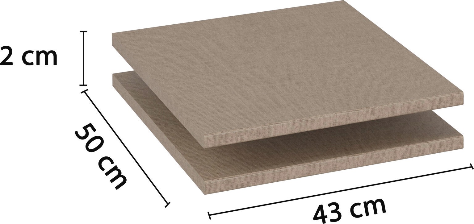 rauch Einlegeboden »Zubehör für Rauch-Schränke Garderobe Kleiderschrank Schrank« 2er-Set Breite 43 cm, Tiefe 50 cm MADE IN GERMANY