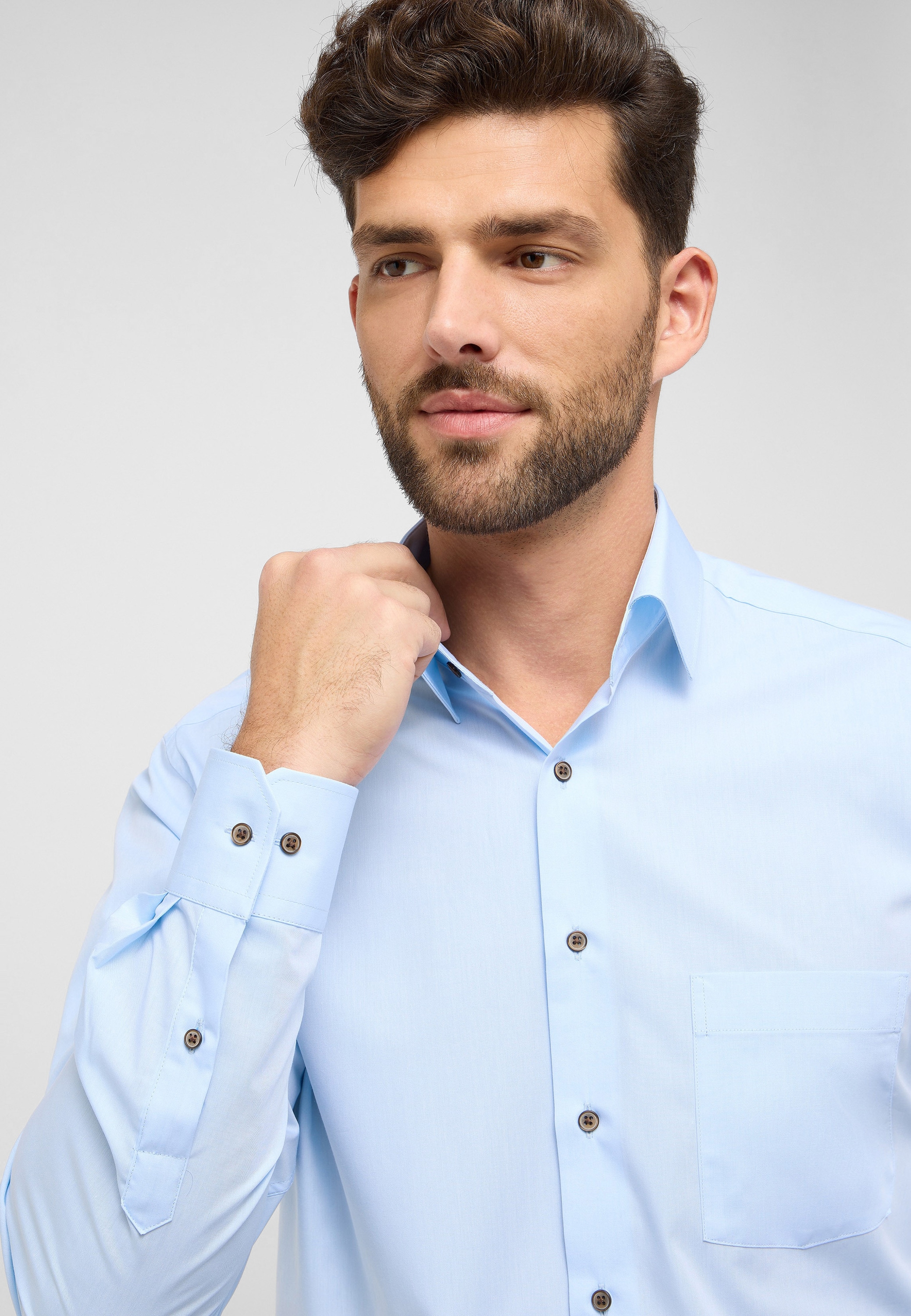 Eterna Langarmhemd »MODERN FIT«, EASY IRON (bügelleicht)