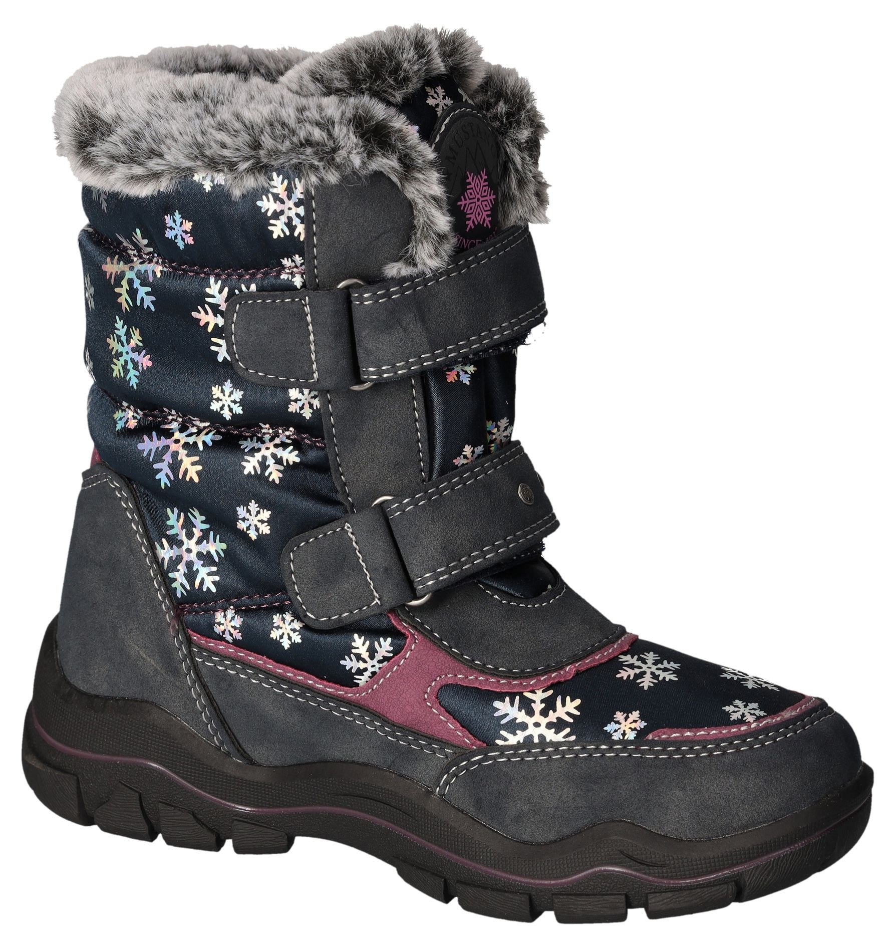 Mustang Shoes Winterstiefel, Winterstiefel, Klettstiefel in bequemer Weite