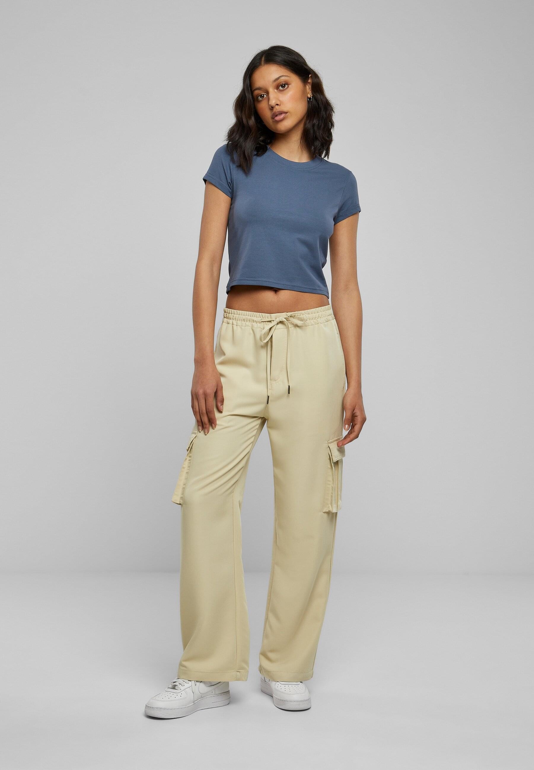 URBAN CLASSICS T-Shirt »Urban Classics Damen Ladies Stretch Jersey Cropped Tee«, (1 tlg.)