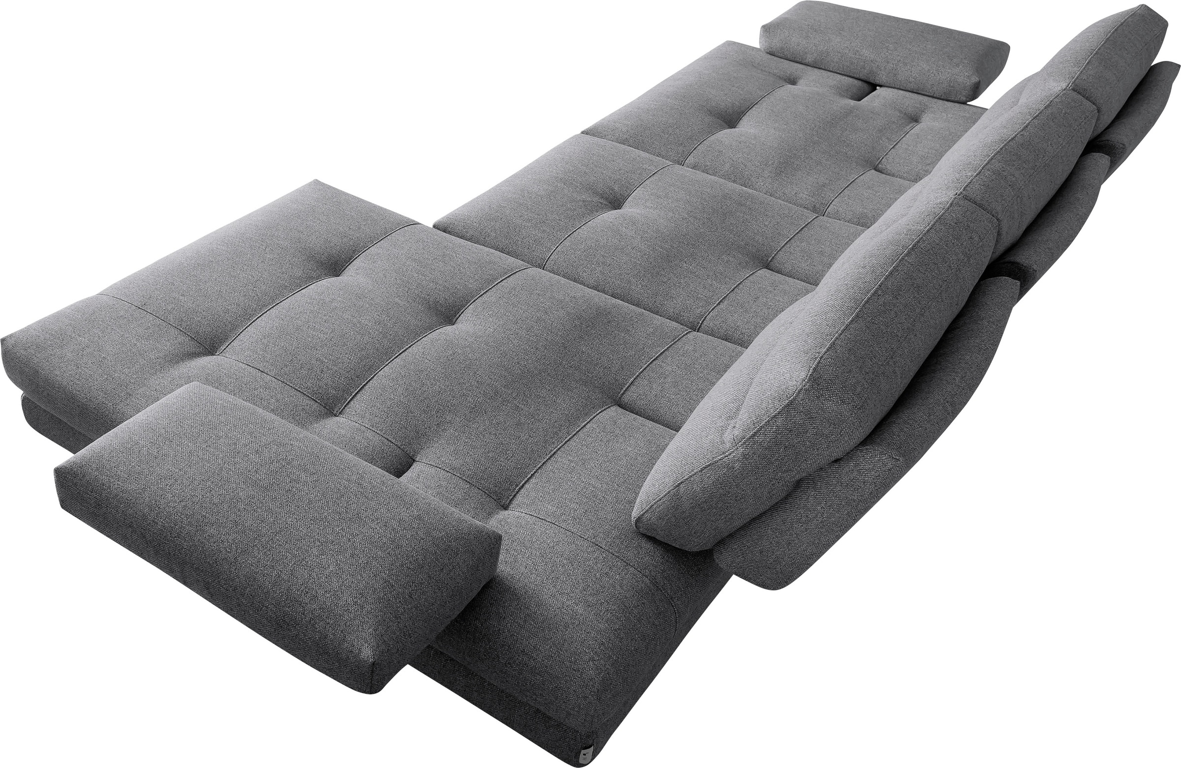 CALIA ITALIA Ecksofa »Toby Wing, L-Form, Designsofa mit sensationellem Sitzkomfort«, inklusive Sitztiefenverstellung, Füße in chrom glänzend