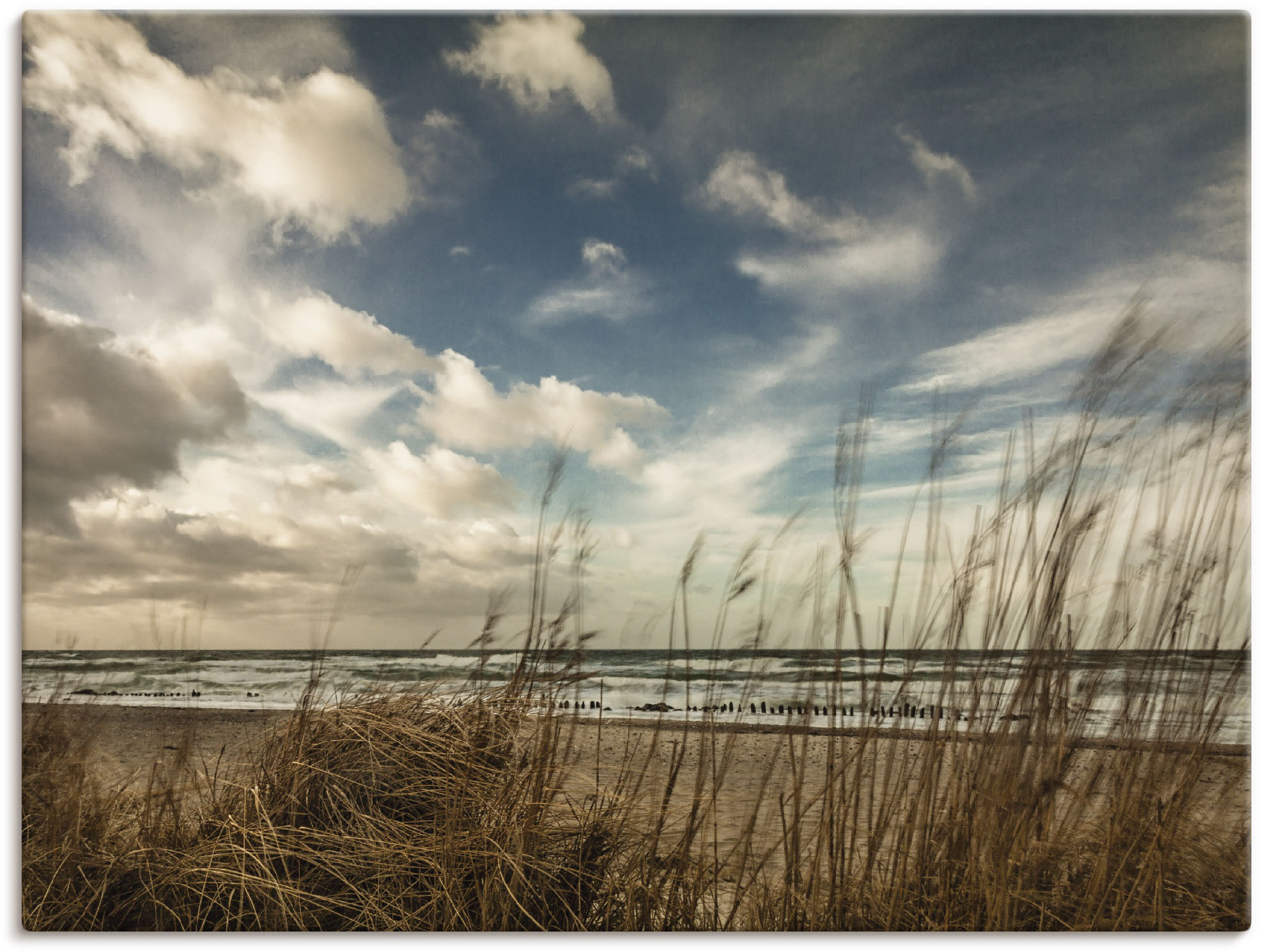 Artland Leinwandbild "An der Küste der Ostsee" Gewässer 1 Stk. tlg. auf Holzrahmen gespannt