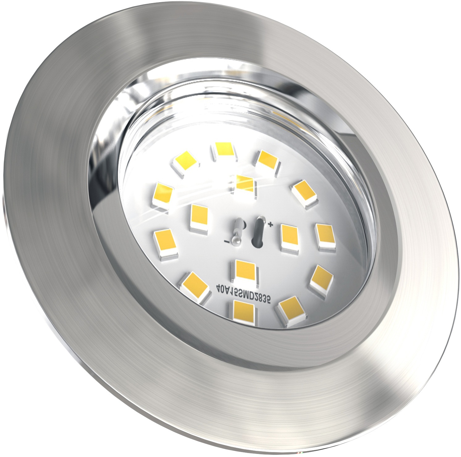 B.K.Licht LED Einbauleuchte »5er Set Einbaustrahler, Dimmbare Deckenstrahler, flache Spots«, 5 flammig, Leuchtmittel LED-Board | LED fest integriert, 3.000K, 470Lm, 5,5W, Kunststoff, 8,2 x 2,8 cm, Nickel
