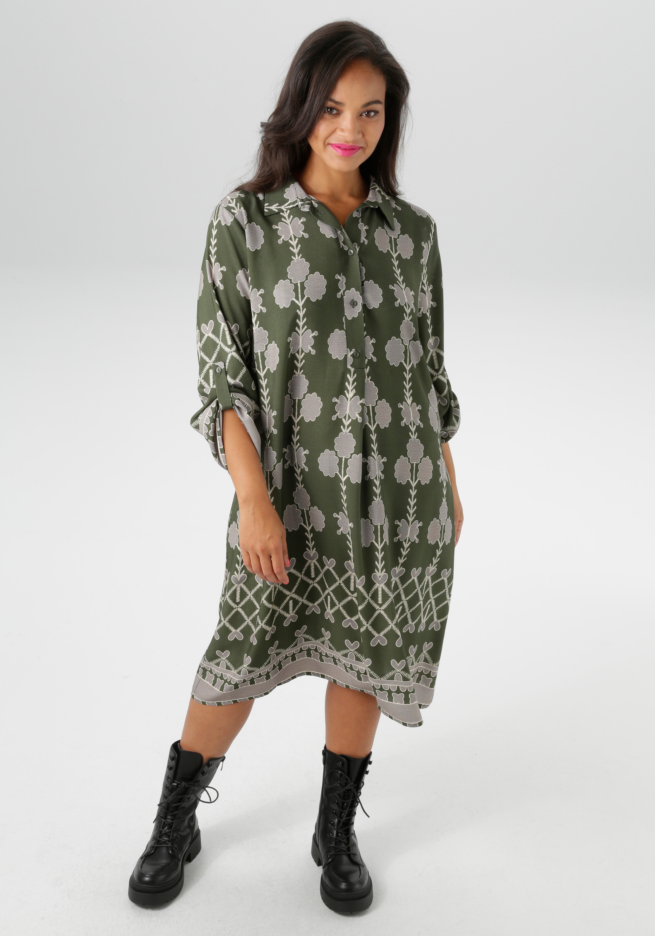 Aniston PLUS Blusenkleid, aus weich fallender Viskose - NEUE KOLLEKTION günstig online kaufen