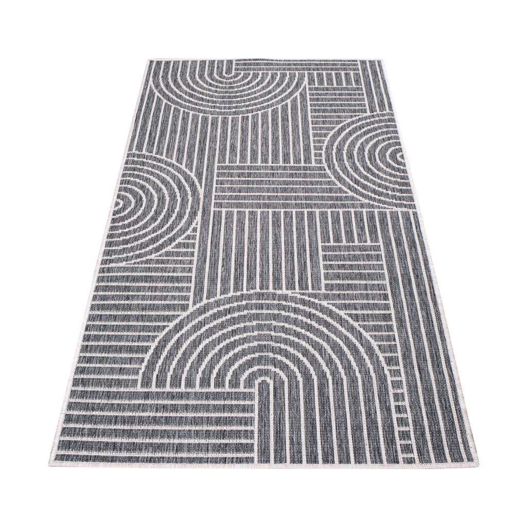 Carpet City Outdoorteppich »DUO RUG 5842«, rechteckig, 5 mm Höhe, Wendeteppich Wetterfest In- & Outdoor, Balkon, Terrasse, Wohnzimmer