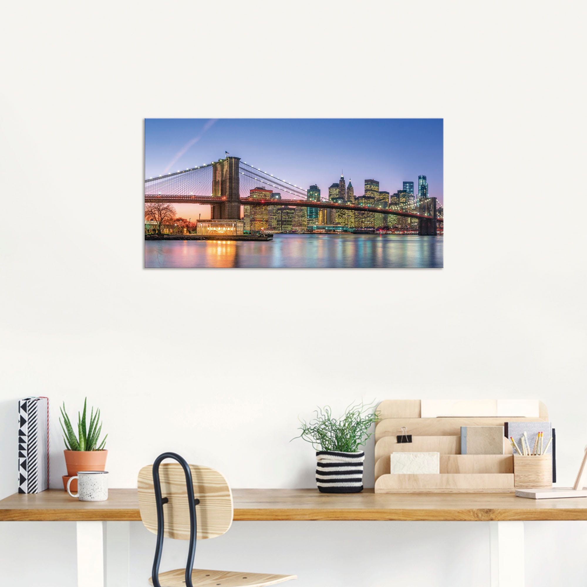Artland Wandbild »Skyline New York City«, New York, (1 St.), als Alubild, Outdoorbild, Leinwandbild, Poster, Wandaufkleber