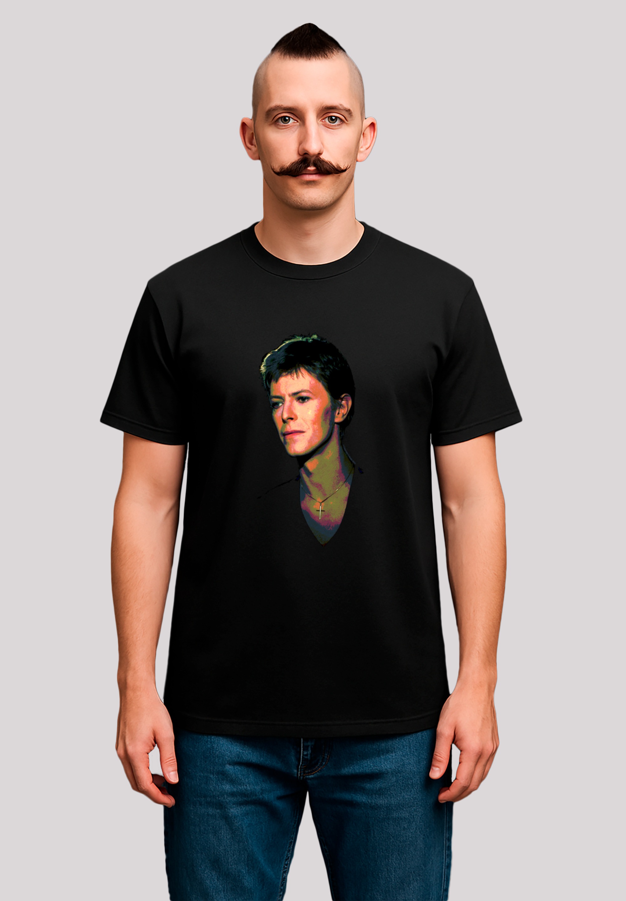 F4NT4STIC T-Shirt »TV Times Pop Star David Bowie 1977«, Premium Qualität