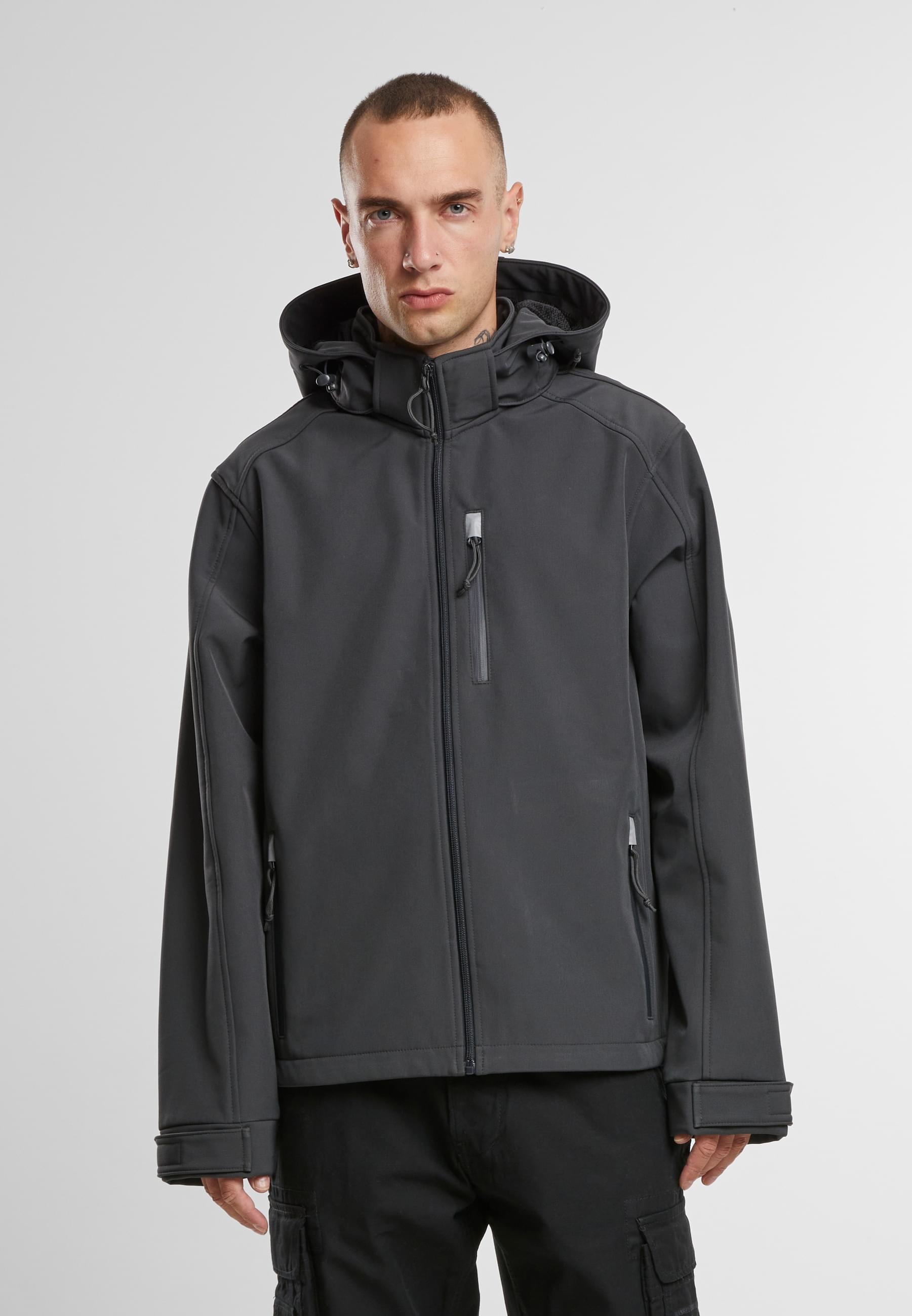 Thumbnail - Brandit Allwetterjacke "Brandit Softshelljacket Hurricane" 1 Stk. tlg. mit Kapuze