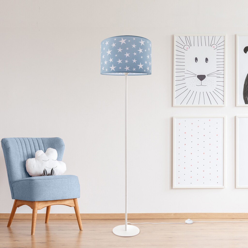 Paco Home Stehlampe »Capri 315«, 1 flammig-flammig, Kinderlampe LED Kinderzimmer, Sternen-Motiv, Deko Stehleuchte E27