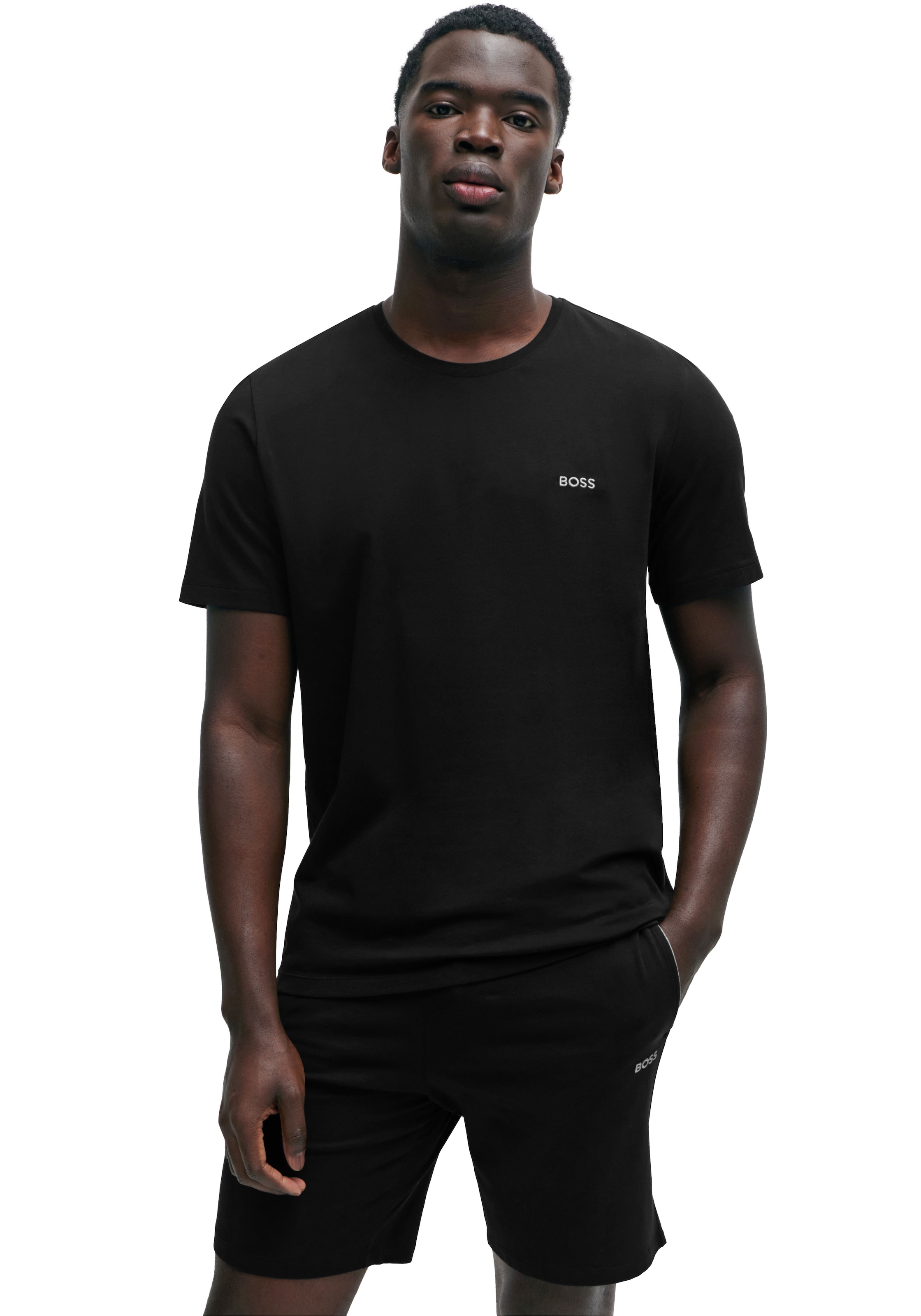 BOSS T-Shirt »Mix&Match T-Shirt R«, mit BOSS Stickerei auf der Brust