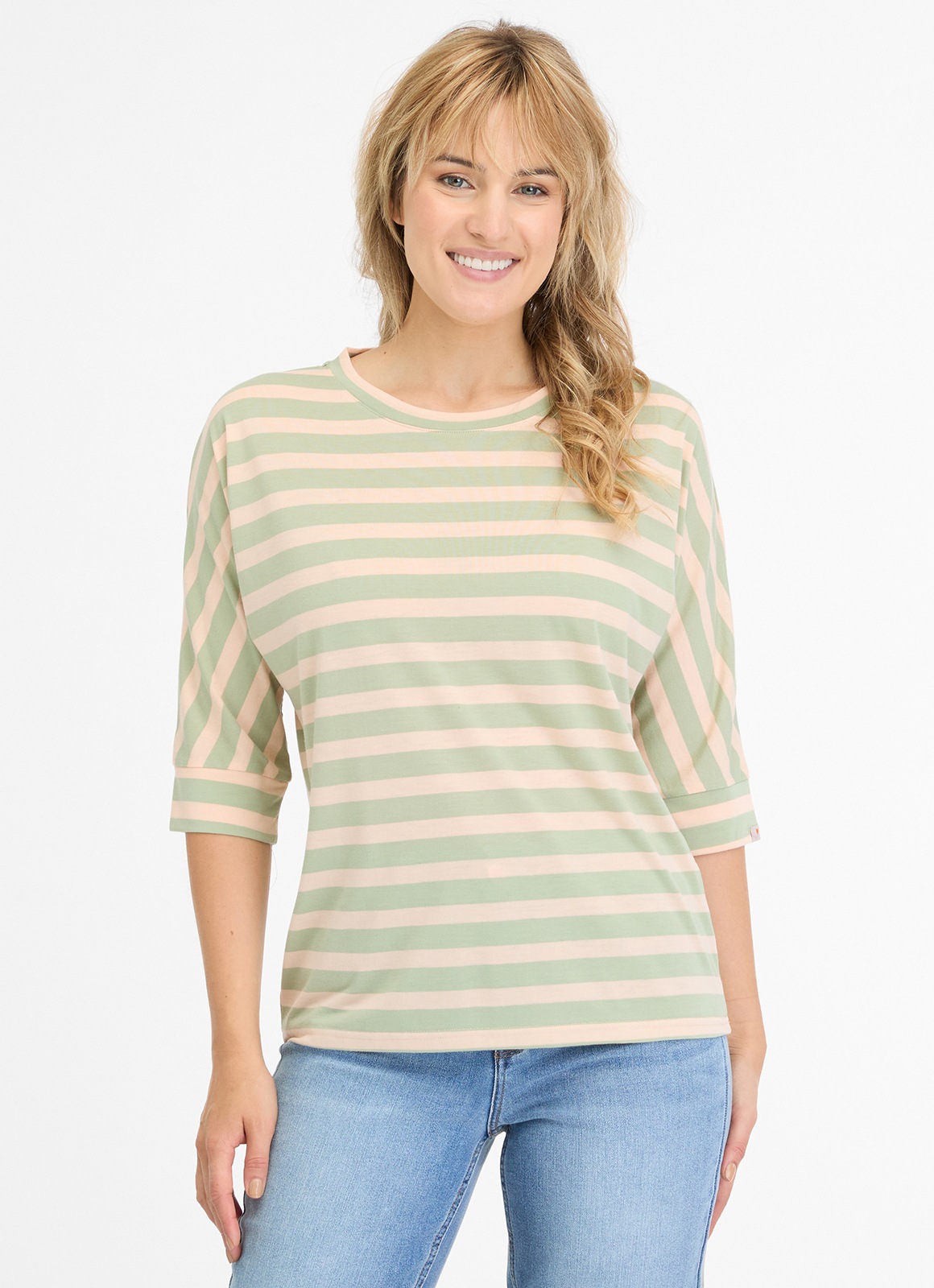 Ragwear 3/4-Arm-Shirt "SHIMONA STRIPES", mit Fledermausärmeln günstig online kaufen