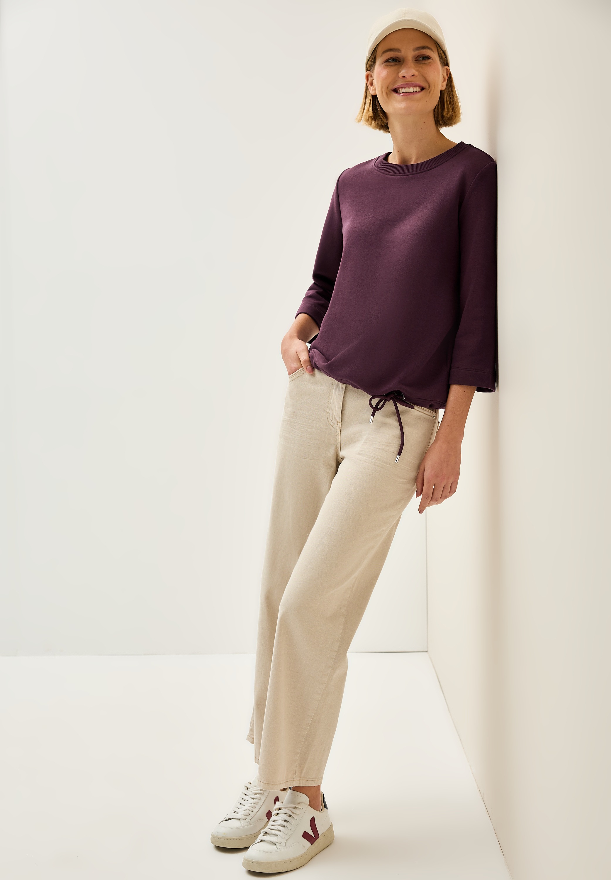 Cecil Sweatshirt, mit elastischem Saum mit Tunnelzug