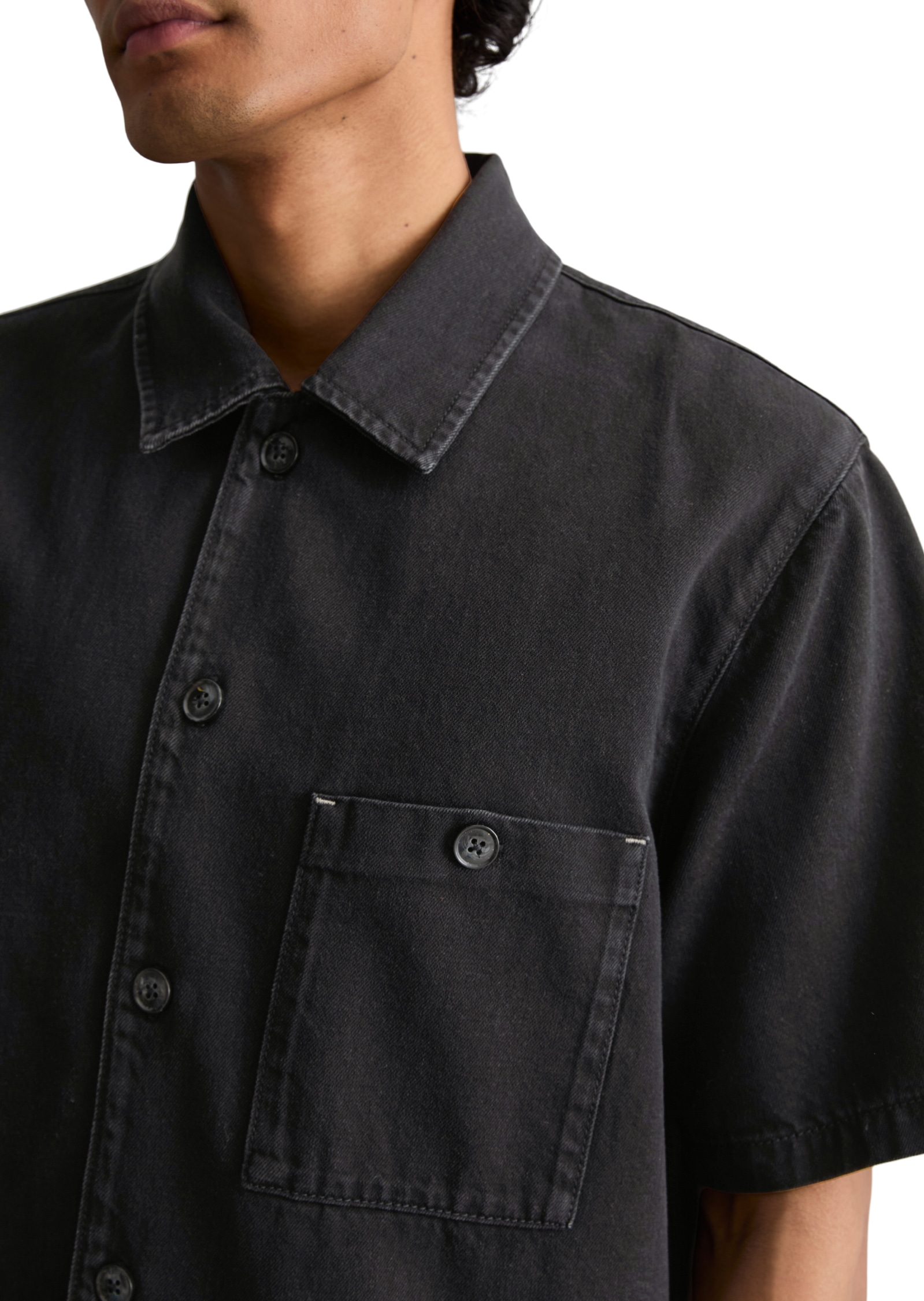 Marc O'Polo DENIM Kurzarmhemd »aus Bio-Baumwolle und Lyocell«
