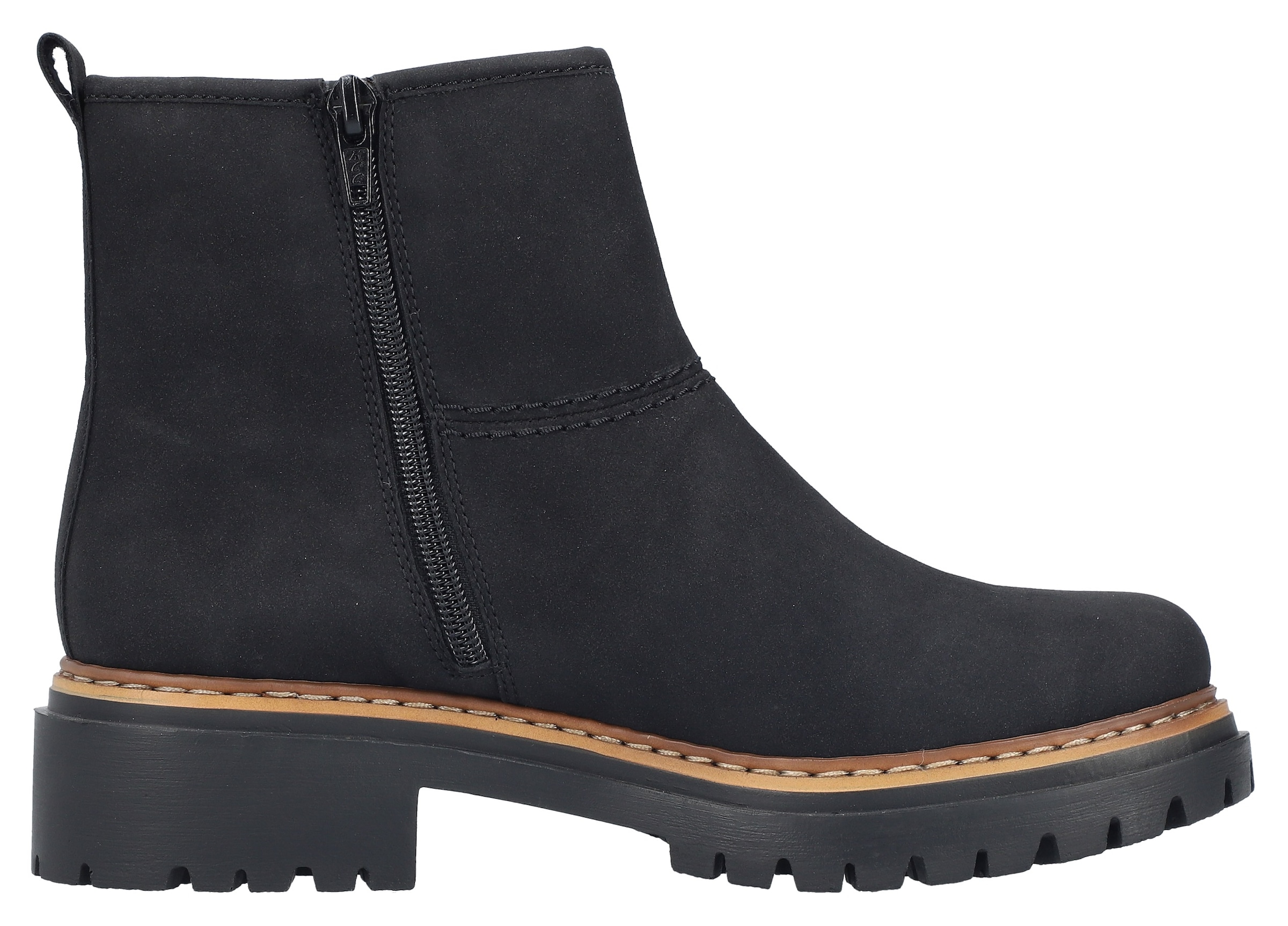 Rieker Winterstiefelette, Winterboots, Ankleboots, Profilsohle, mit Innenreißverschluss