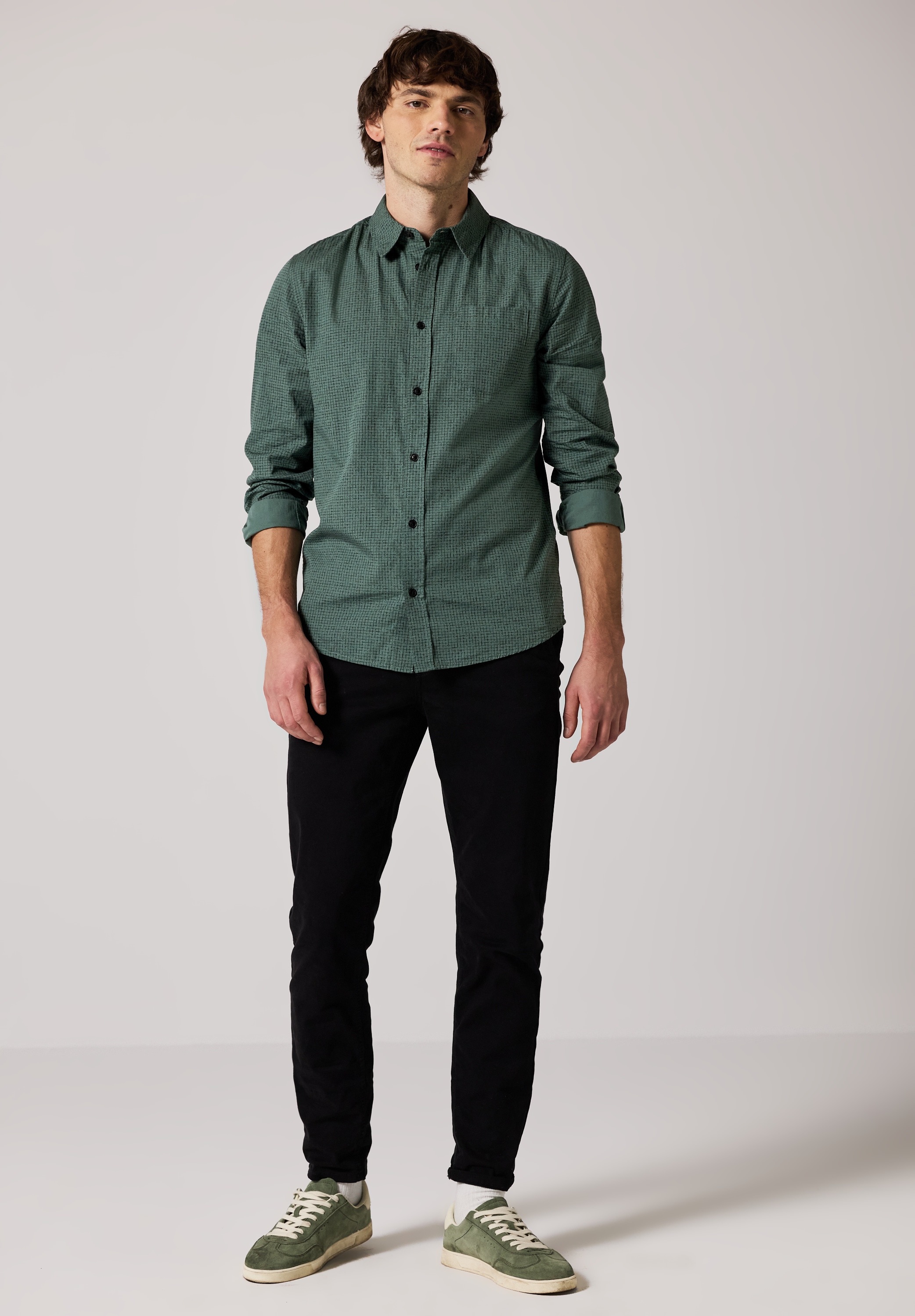 STREET ONE MEN Karohemd, aus reiner Baumwolle