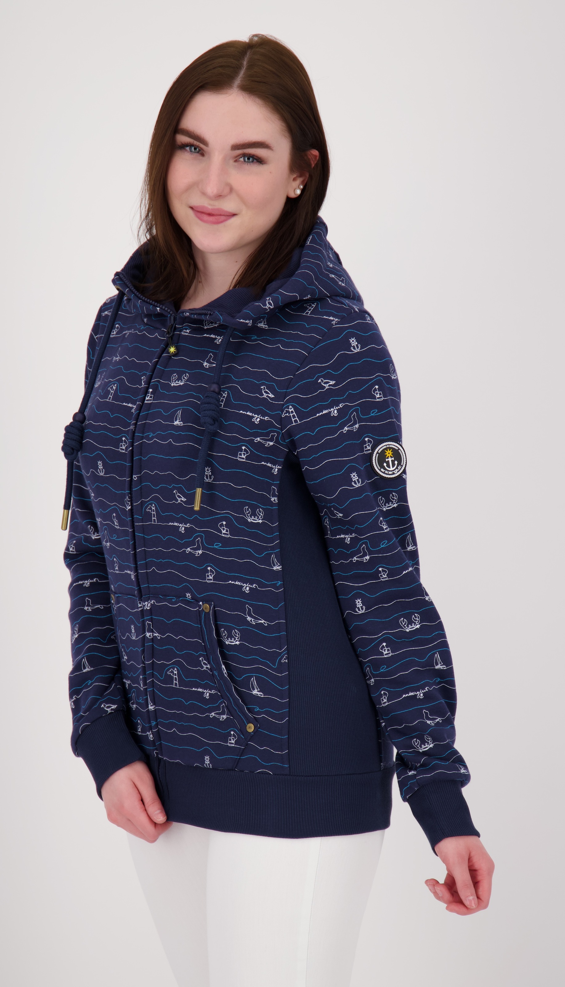 ankerglut Kapuzensweatshirt "ANKERGLUTWELLE", Auch in Großen Größen erhältl günstig online kaufen