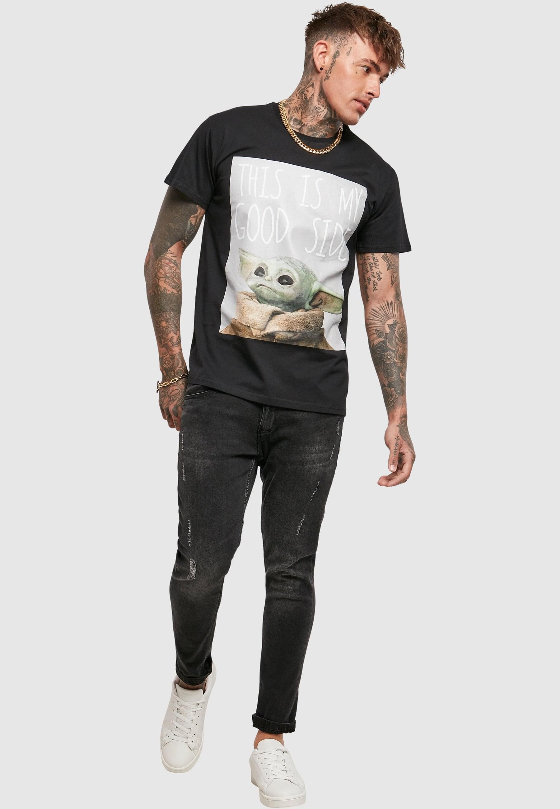 Merchcode T-Shirt »Merchcode Herren Baby Yoda Good Side Tee«, (1 tlg.)
