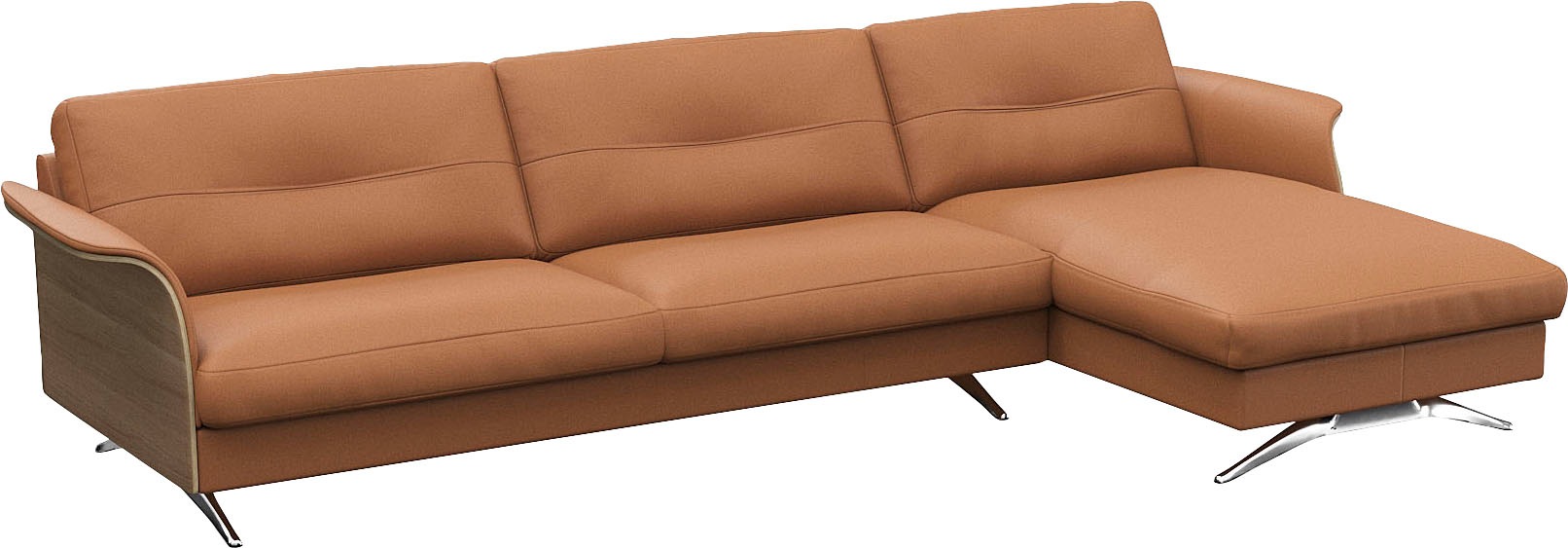 FLEXLUX Ecksofa "Glow, super bequem durch hochwertigem Sitzaufbau mit Feder günstig online kaufen