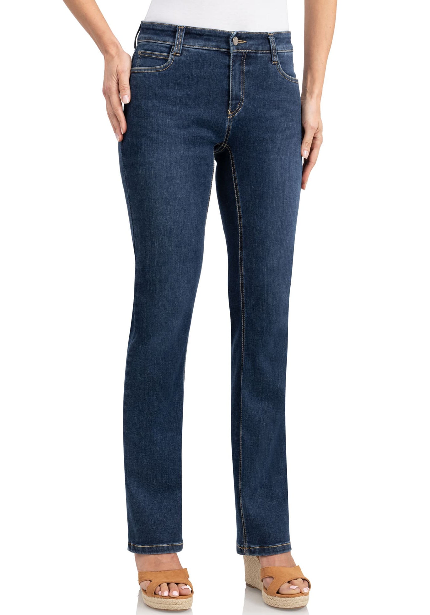 wonderjeans Bootcut-Jeans, mit leicht ausgestelltem Bein