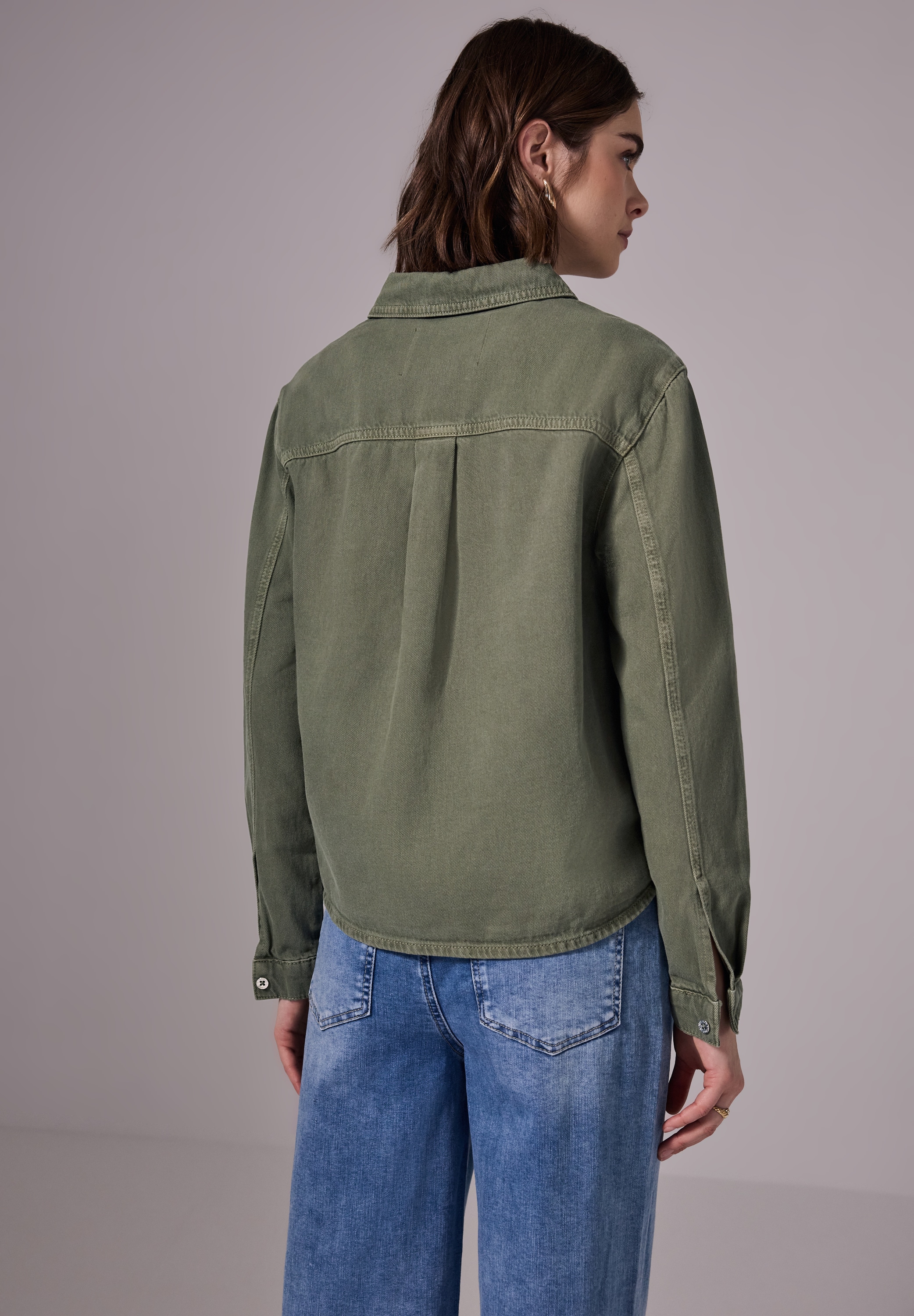 STREET ONE STUDIO Jeansjacke, ohne Kapuze, aus reiner Baumwolle