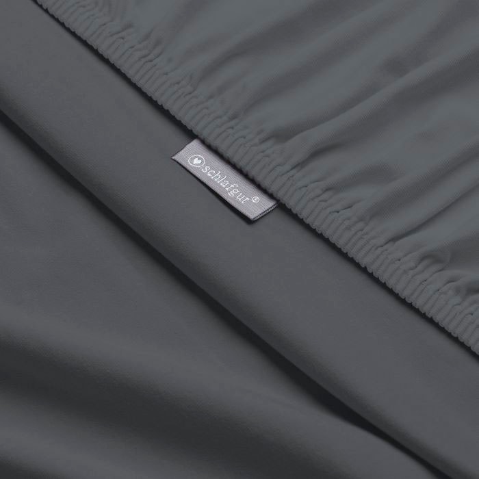 Schlafgut Spannbettlaken »Mako-Jersey aus 100% Baumwolle, Bettlaken«, für Matratzen bis 20 cm Höhe, in 90x200, 140x200 oder 180x200 cm