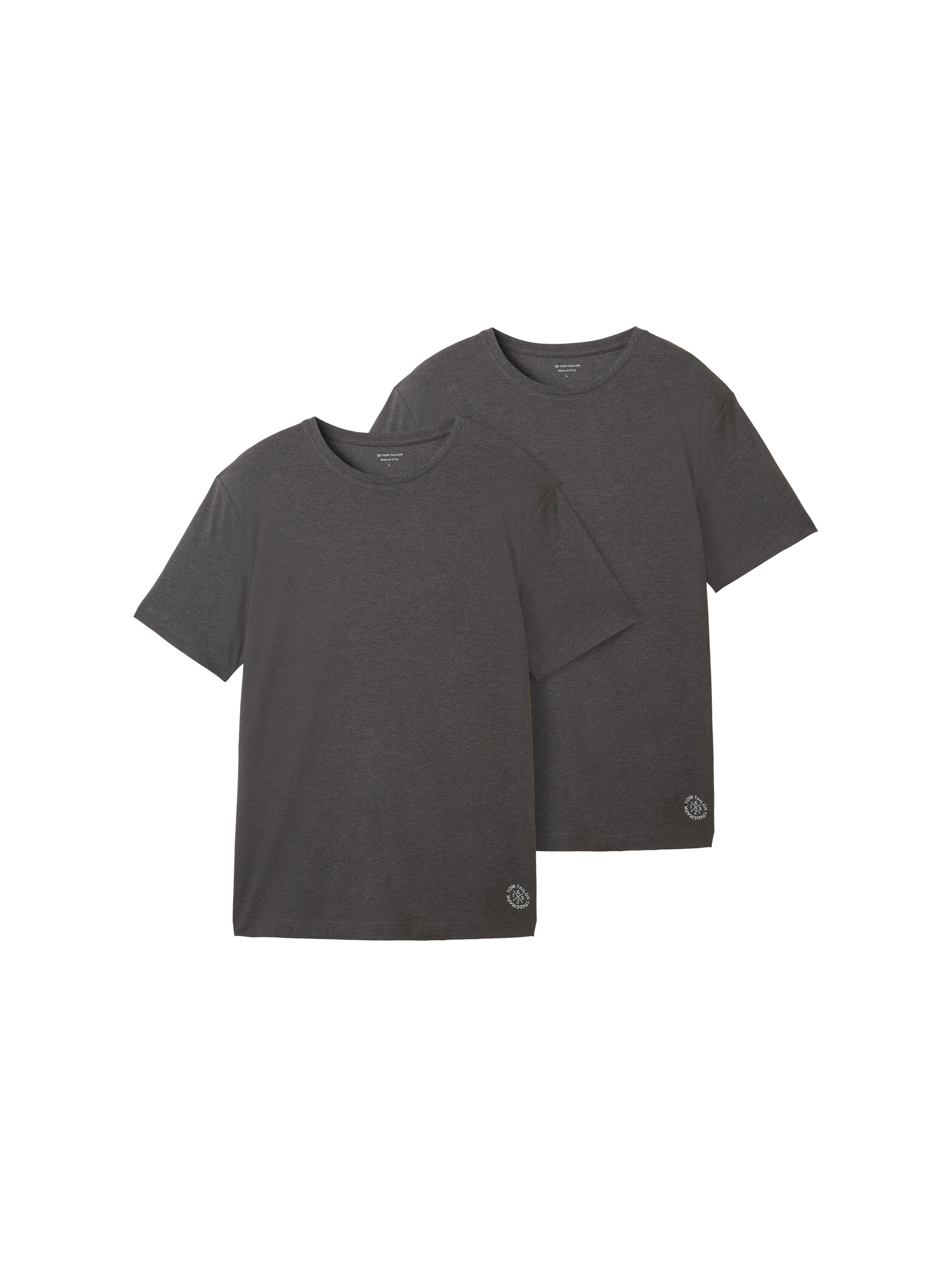 TOM TAILOR Kurzarmshirt Packung, 2 Stk. tlg. mit Logo-Print günstig online kaufen