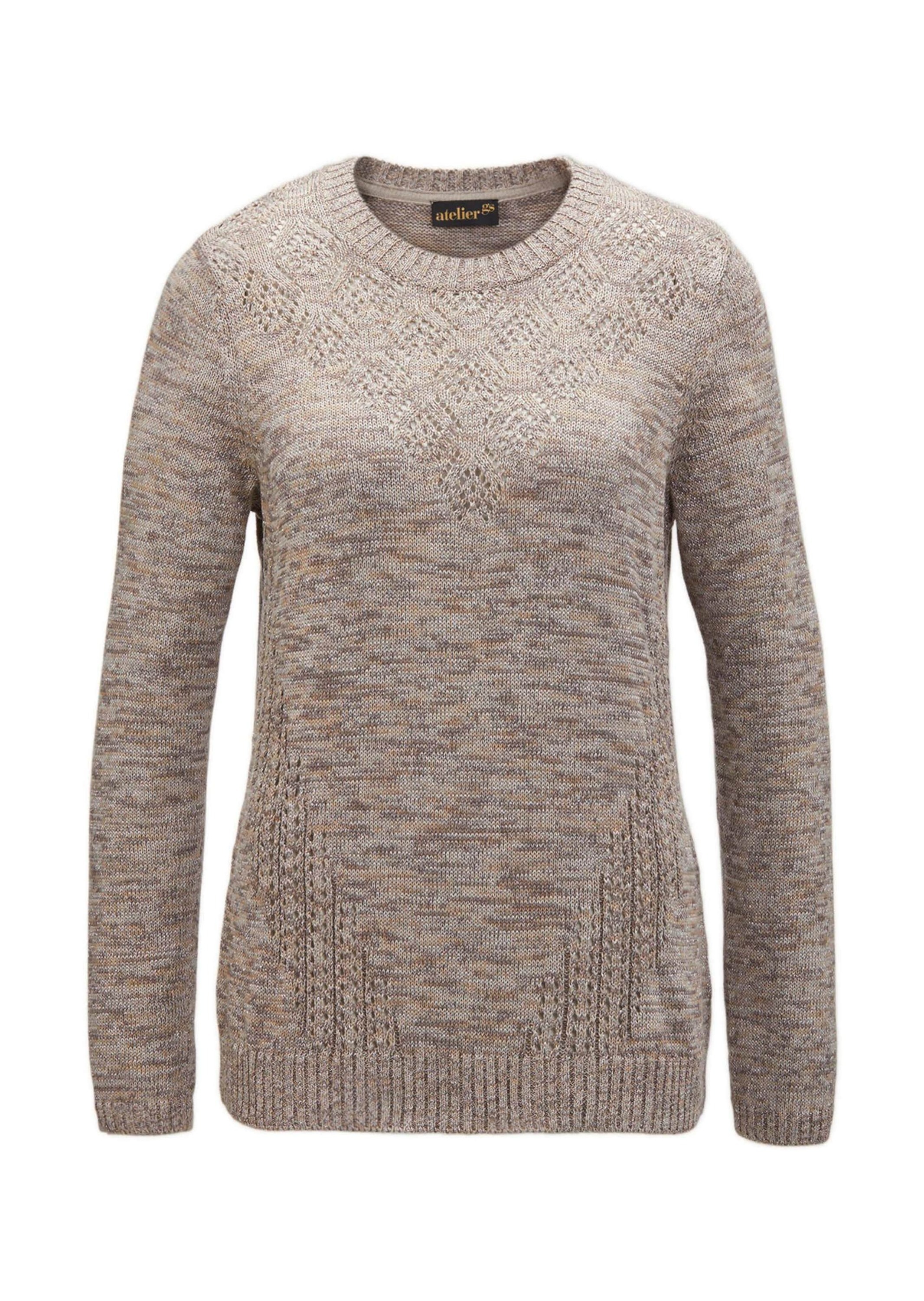 GOLDNER Strickpullover "Pullover mit Glanzgarn" Schöne Ajour-Elemente im Vo günstig online kaufen
