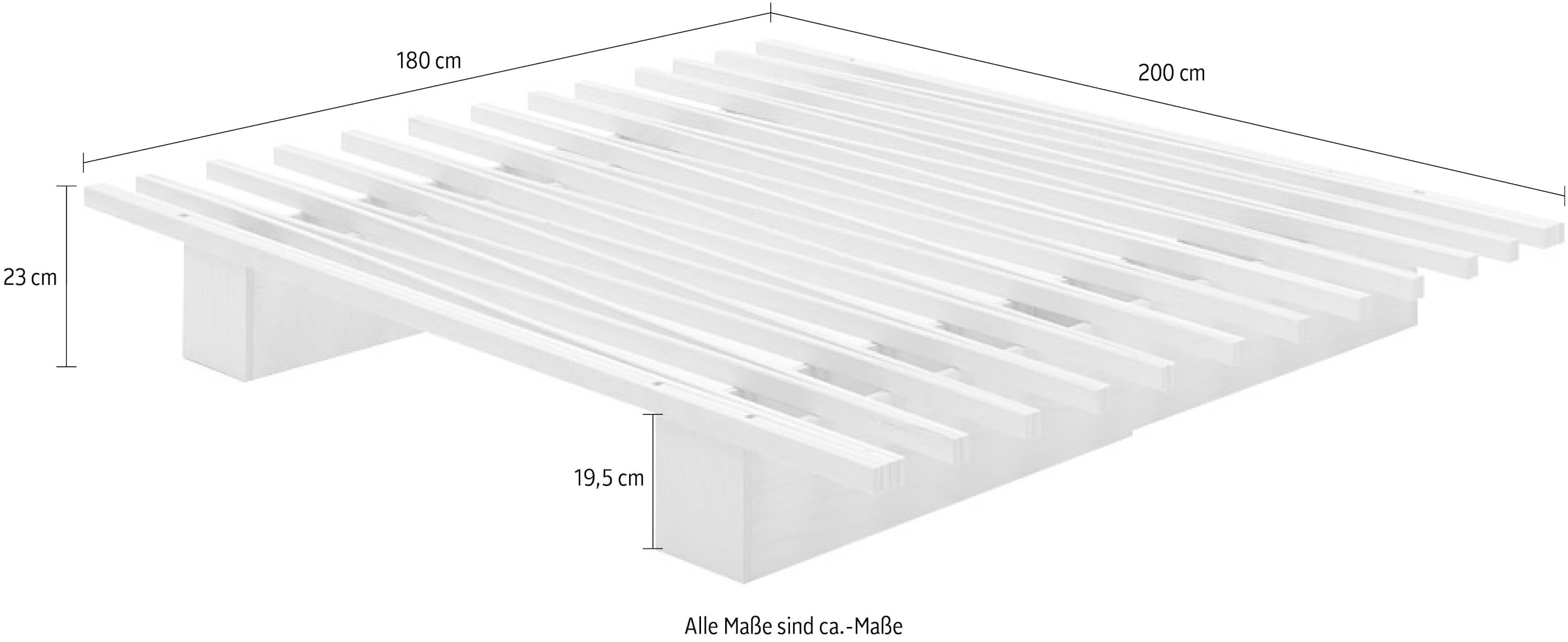 Tojo Futonbett »Tojo-v«, ausziehbar von 90 - 172 cm, werkzeuglose Montage