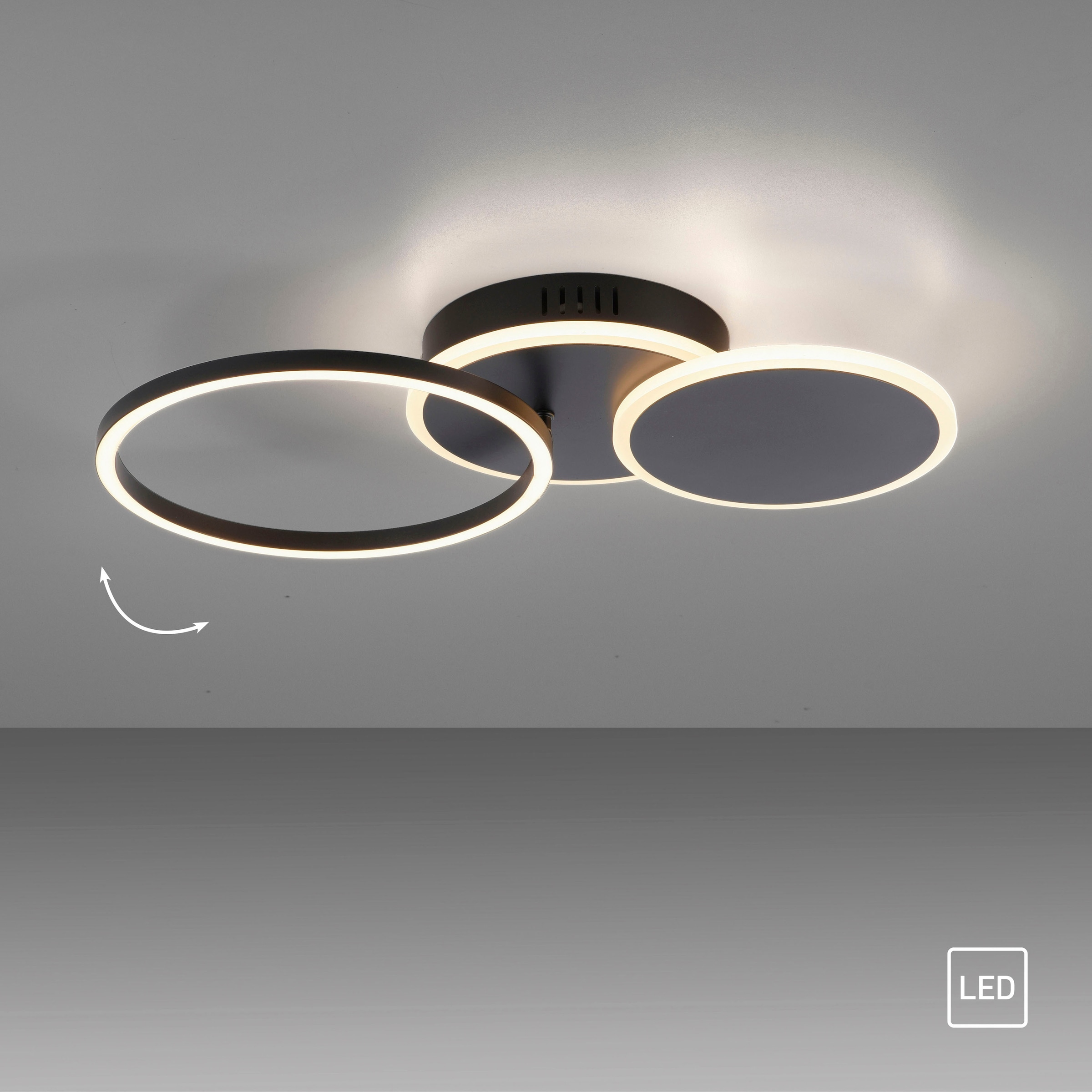 JUST LIGHT Deckenleuchte »SEVENT«, 1 flammig, Leuchtmittel LED-Board | LED fest integriert, LED