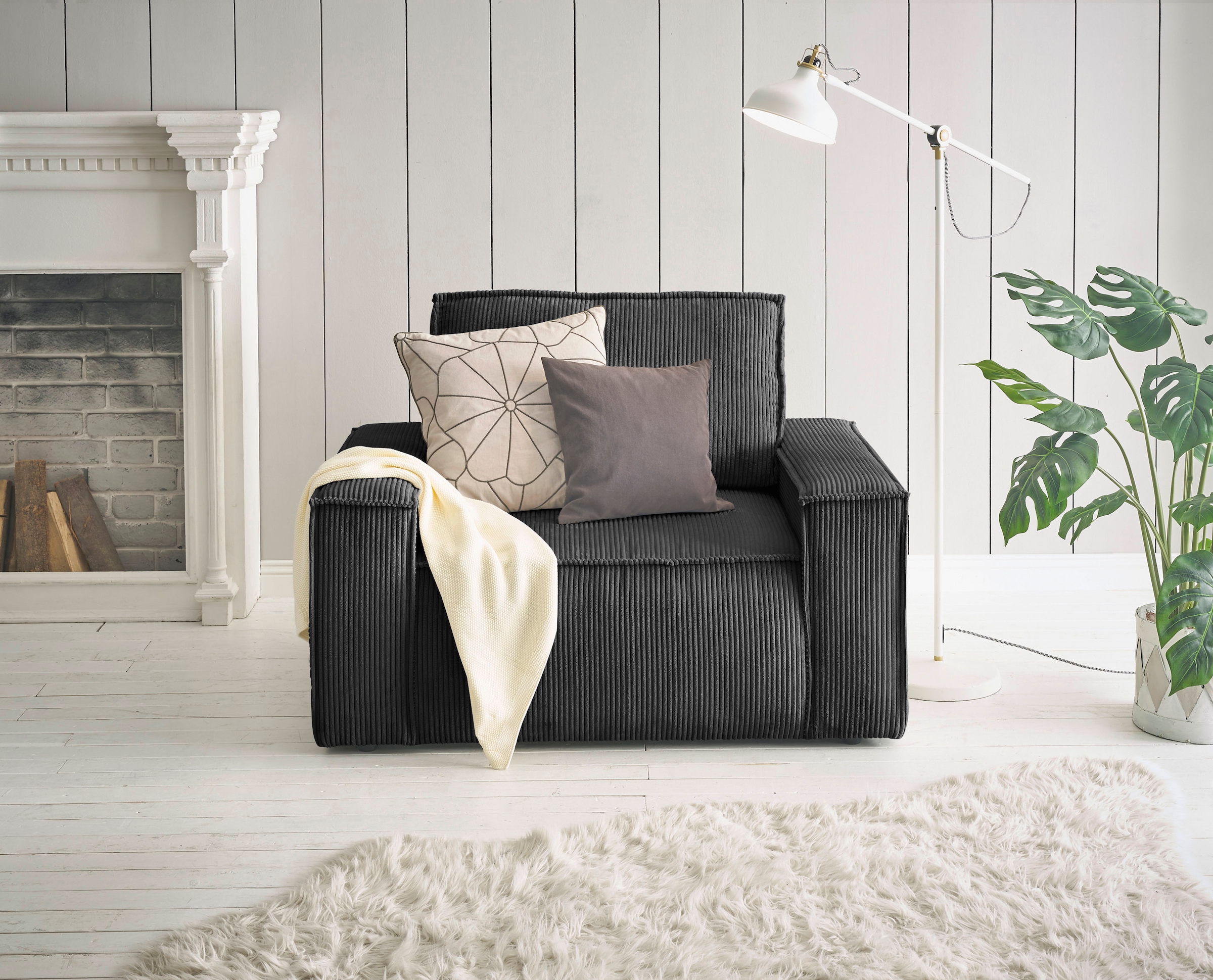 Home affaire Sessel "SHERWOOD, Love-Seat in 3 Stoffarten verfügbar" passend günstig online kaufen