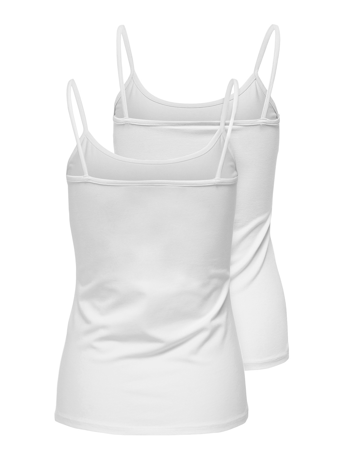 Thumbnail - ONLY Spaghettitop "ONLLOVE – Spaghettitops im Doppelpack mit elastischem Tragekomfort" Packung, 2 Stk. Baumwollmischung,...