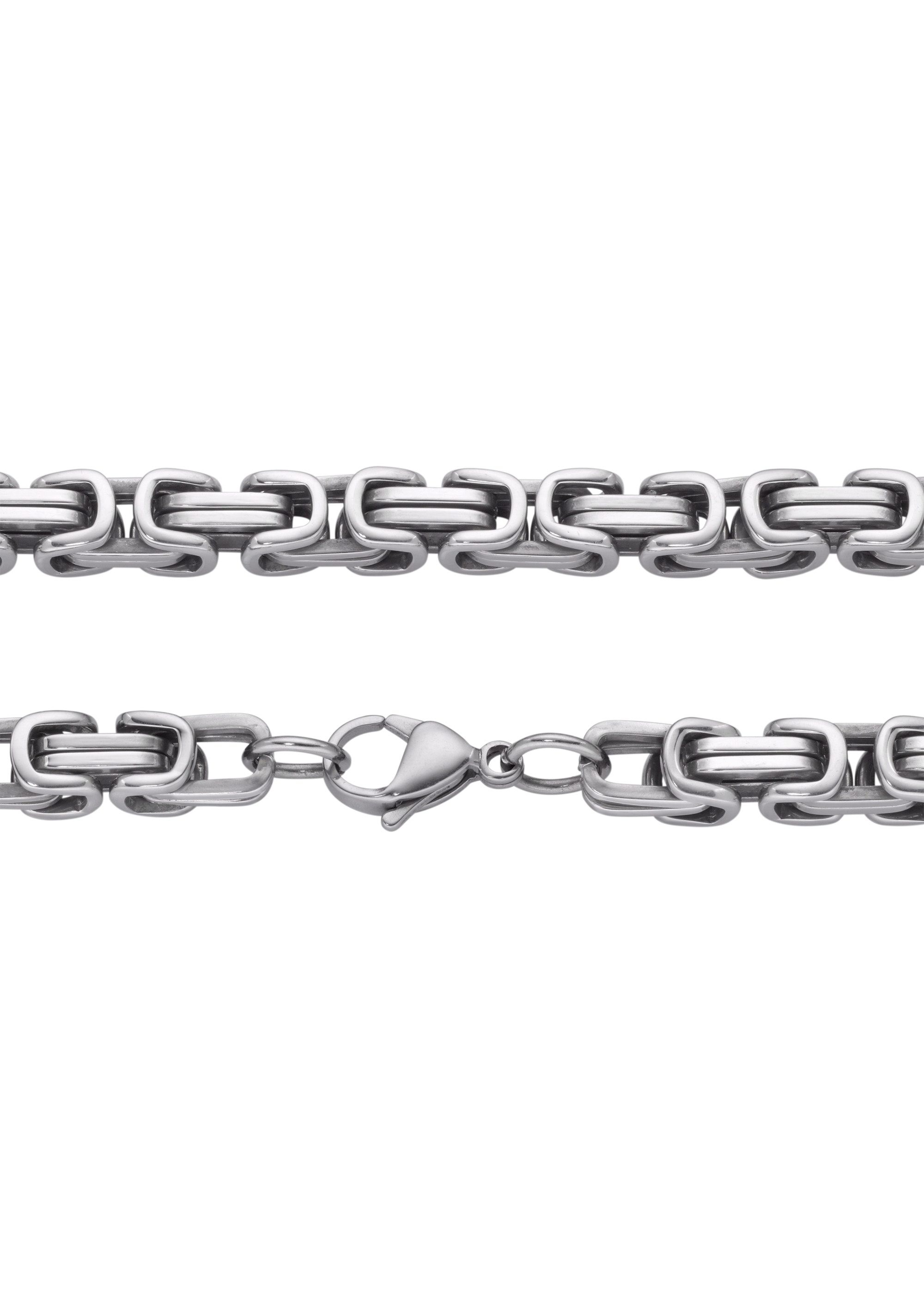 Edelstahlkette FIRETTI "Schmuck Geschenk Halskette Königskette versch. Längen" Gr. 60, silber (edelstahlfarben), Halsketten, Herren, 60, Edelstahl, B: 6,7mm, Edelstahlkette Königskette, B:6,7mm 2