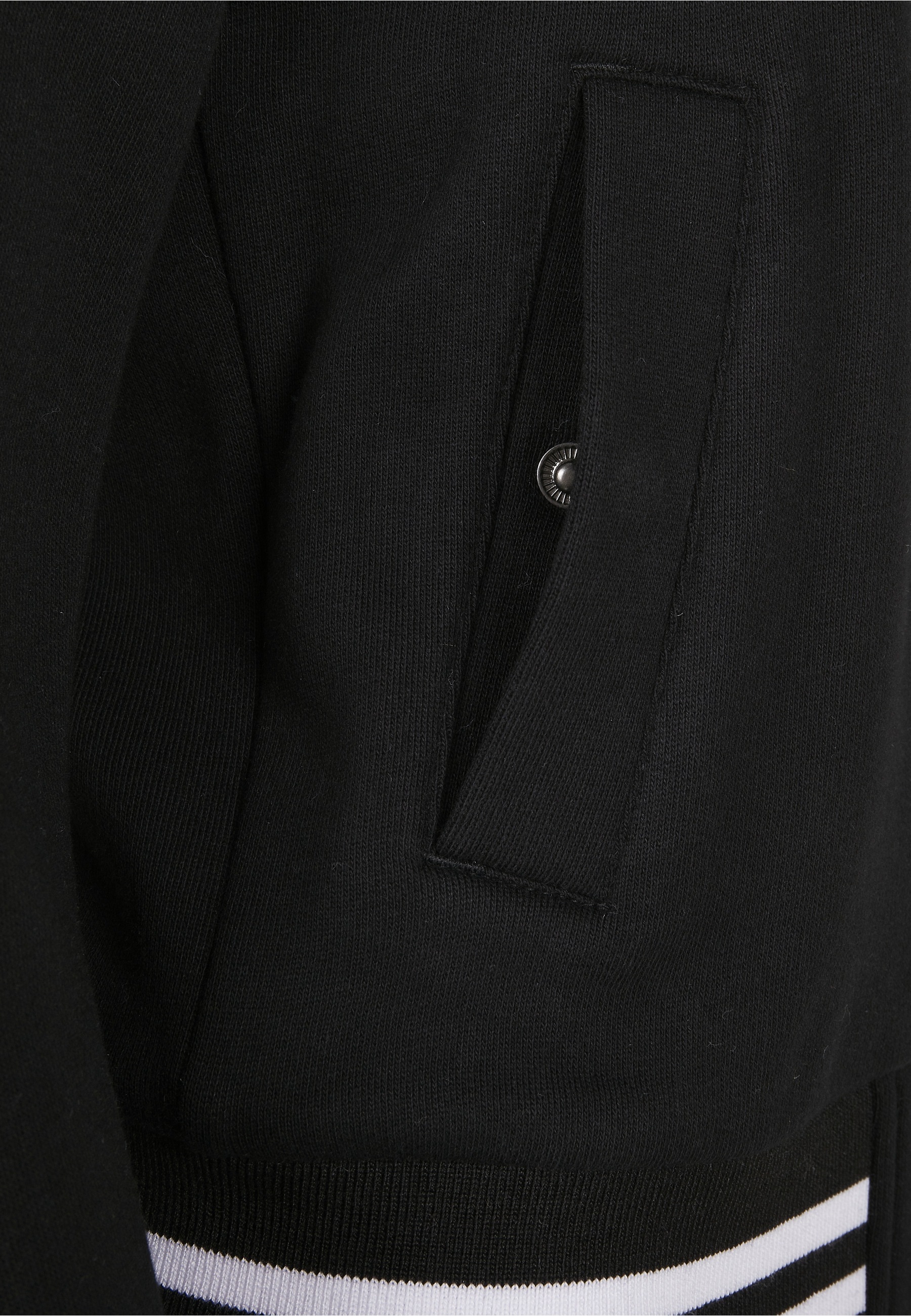 URBAN CLASSICS Collegejacke »Urban Classics Damen Ladies Organic Inset College Sweat Jacket« 1 Stk. tlg. ohne Kapuze