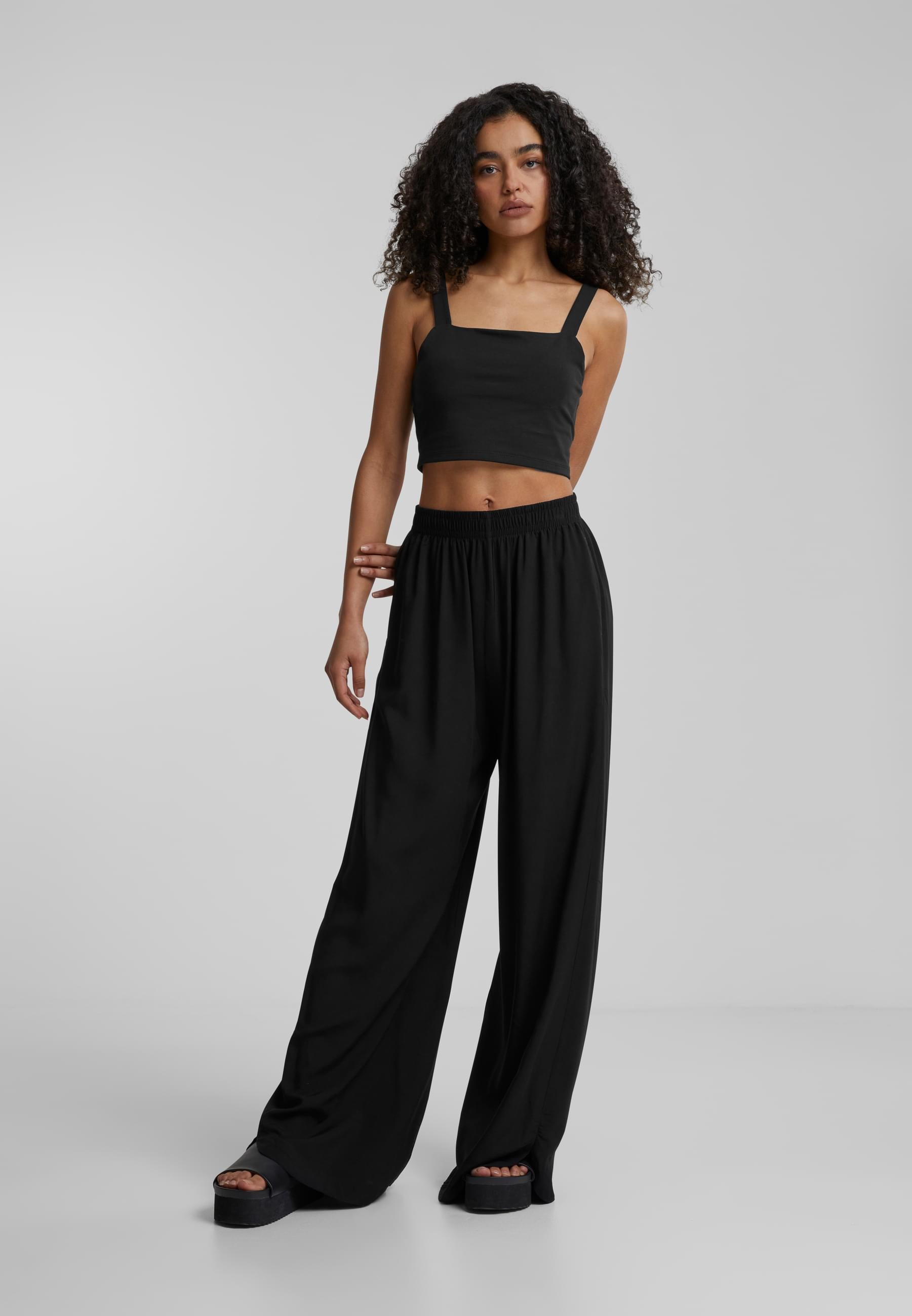 URBAN CLASSICS T-Shirt »Urban Classics Damen Ladies Cropped Top«, (1 tlg.)