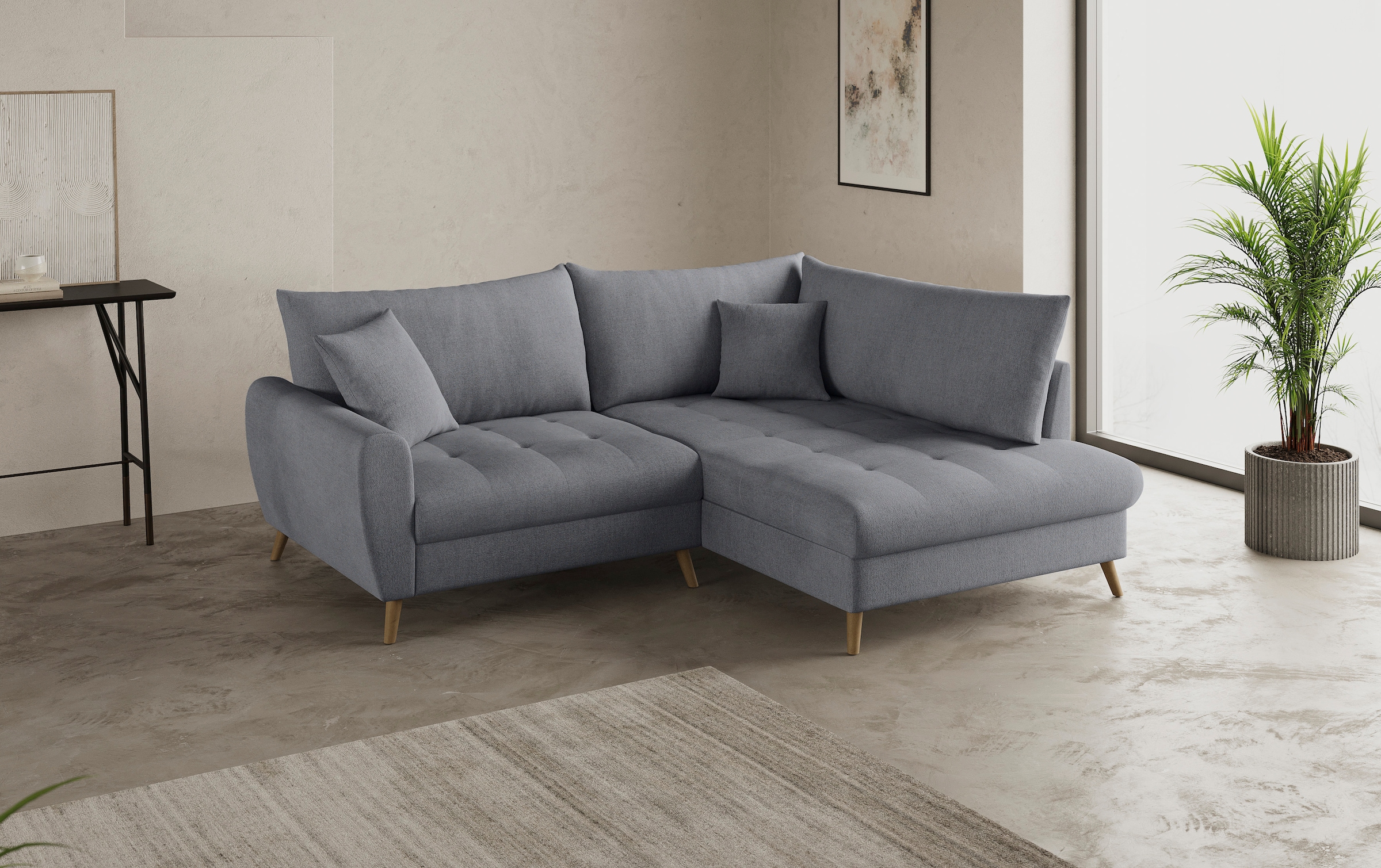Mr. Couch Ecksofa »Blackburn II L-Form«, Wahlweise mit Kaltschaumpolsterung bis 140 kg belastbar