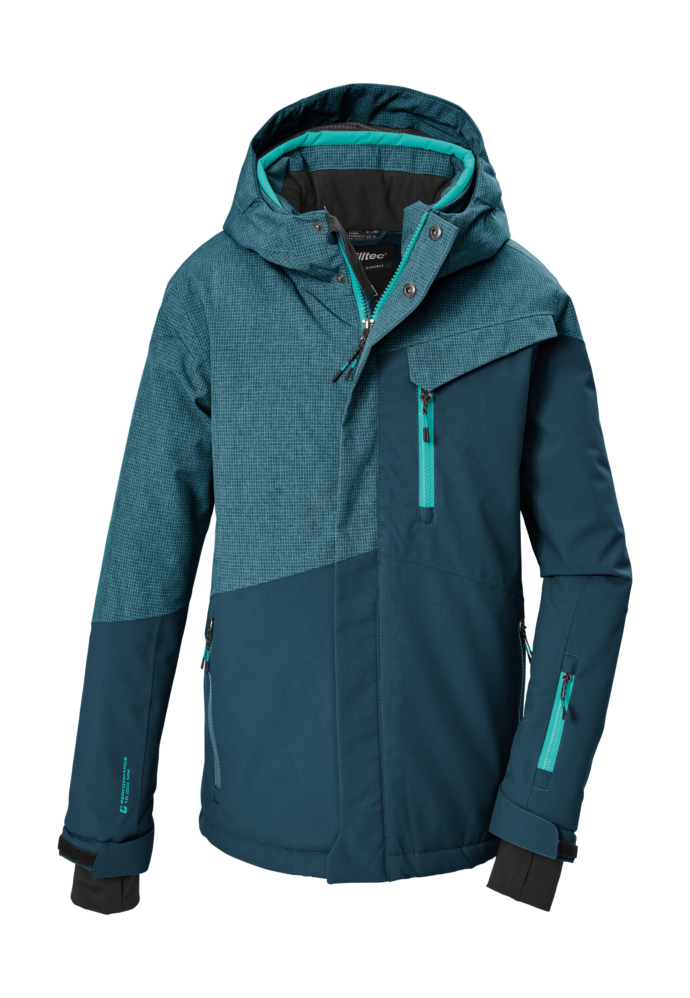 Killtec "KSW 211 BYS SKI JCKT" Wind- und wasserdichte Skijacke mit verstellbarer Kapuze