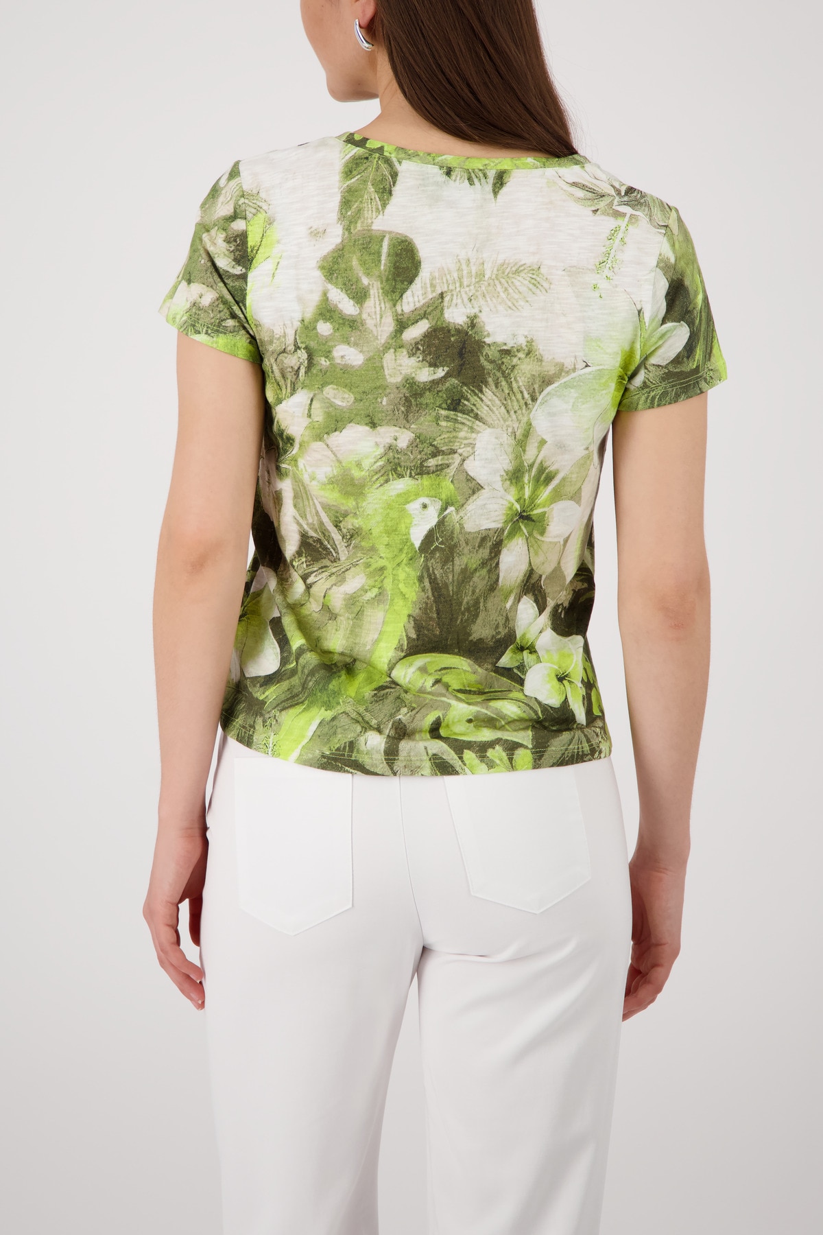 Monari T-Shirt »Shirt Blume Allover« Regular fit mit Blumenprint