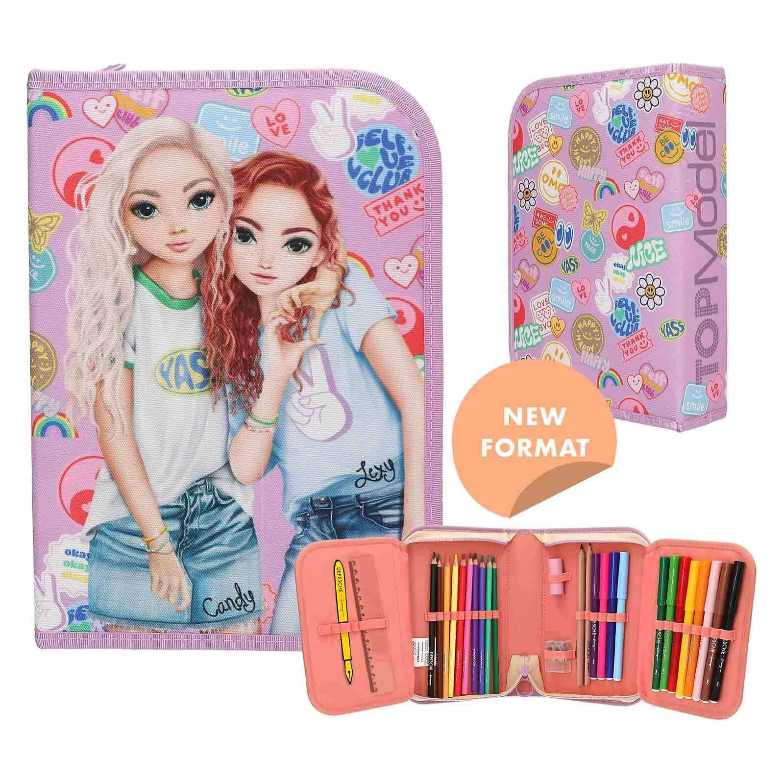 Depesche Buntstift »Deluxe Federtasche GIRL POWER inkl. Stifte TOPModel 5 x 15,5 x 22 cm violett«