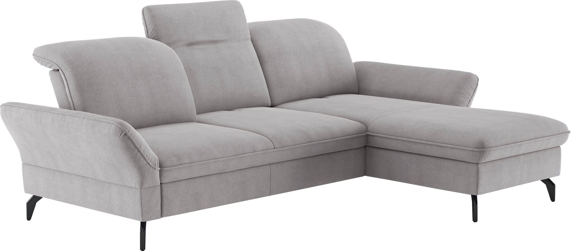 sit&more Ecksofa »Leandro L-Form«, Wahlweise mit Bett-, Kopfteil - und Armlehnfunktion, sowie Bettkasten