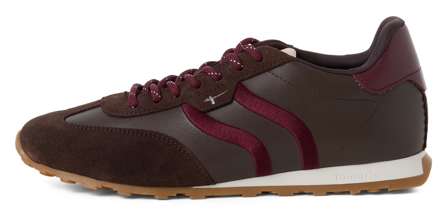 Tamaris Keilsneaker  Freizeitschuh, Halbschuh, Schnürer im Retro-Look
